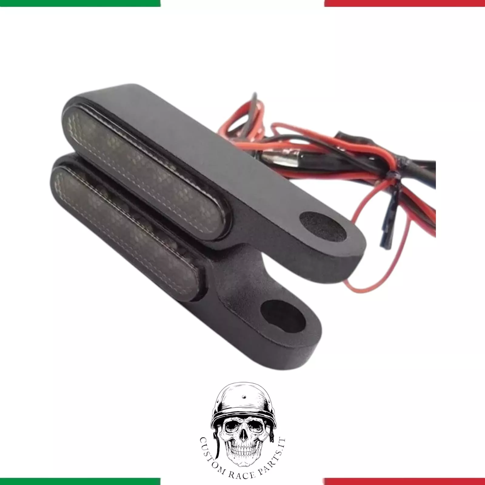 KIT 2 MINI FRECCE INDICATORI LED MOTO HARLEY TRIUMPH CROMATE OMOLOGATE