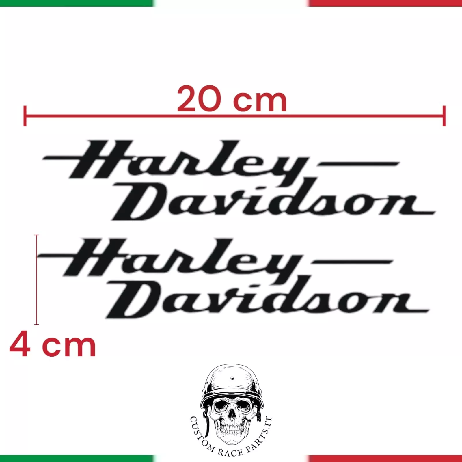 kit 2 Adesivi Harley-Davidson Vintage Sticker Custom per Moto hd 883 1200 sport