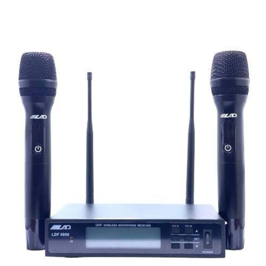 MICROPHONE WIRELESS LAD LDF 5000 HH , Mic wireless mic pegang isi 2
