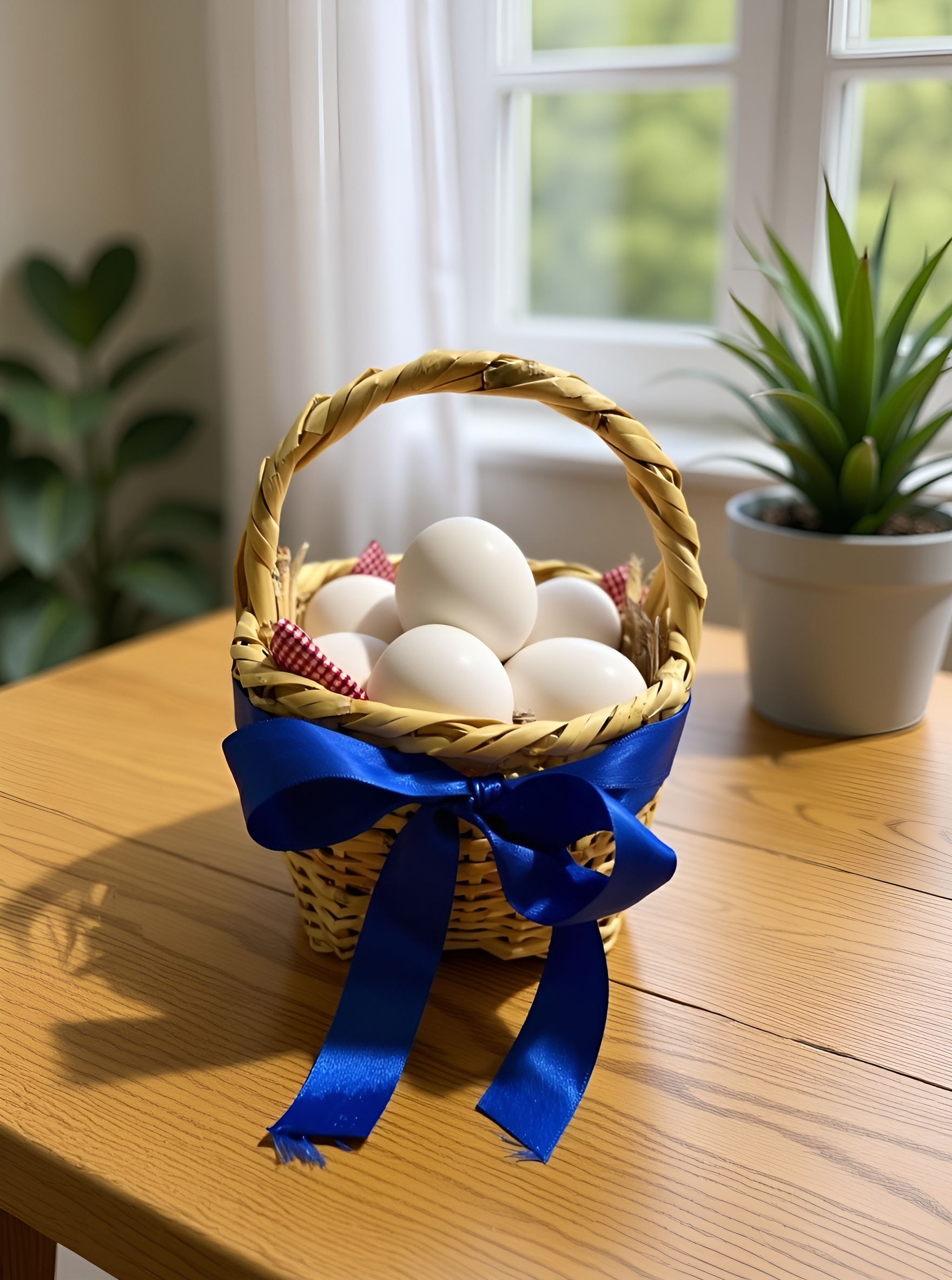 Canasta Huevera Artesanal de Chusque con Asa