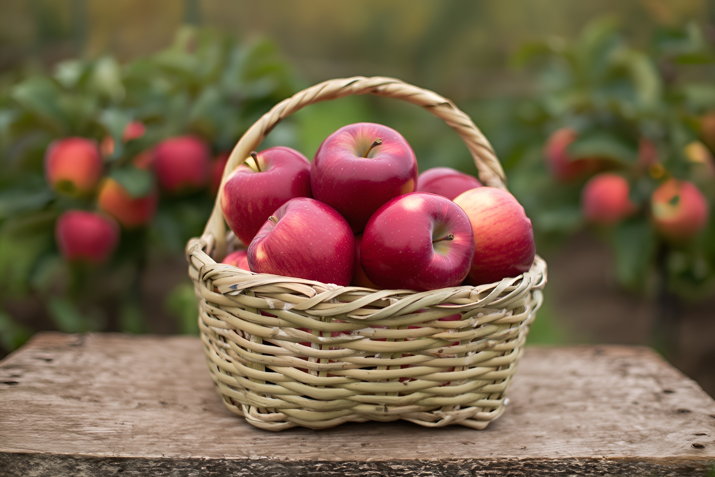 Canasto Artesanal de Chusque con Asa