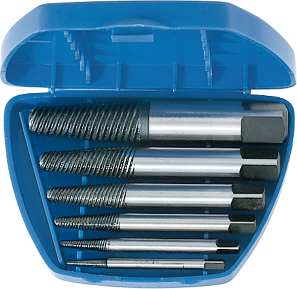 Screw extractor Set, fn flutes in case