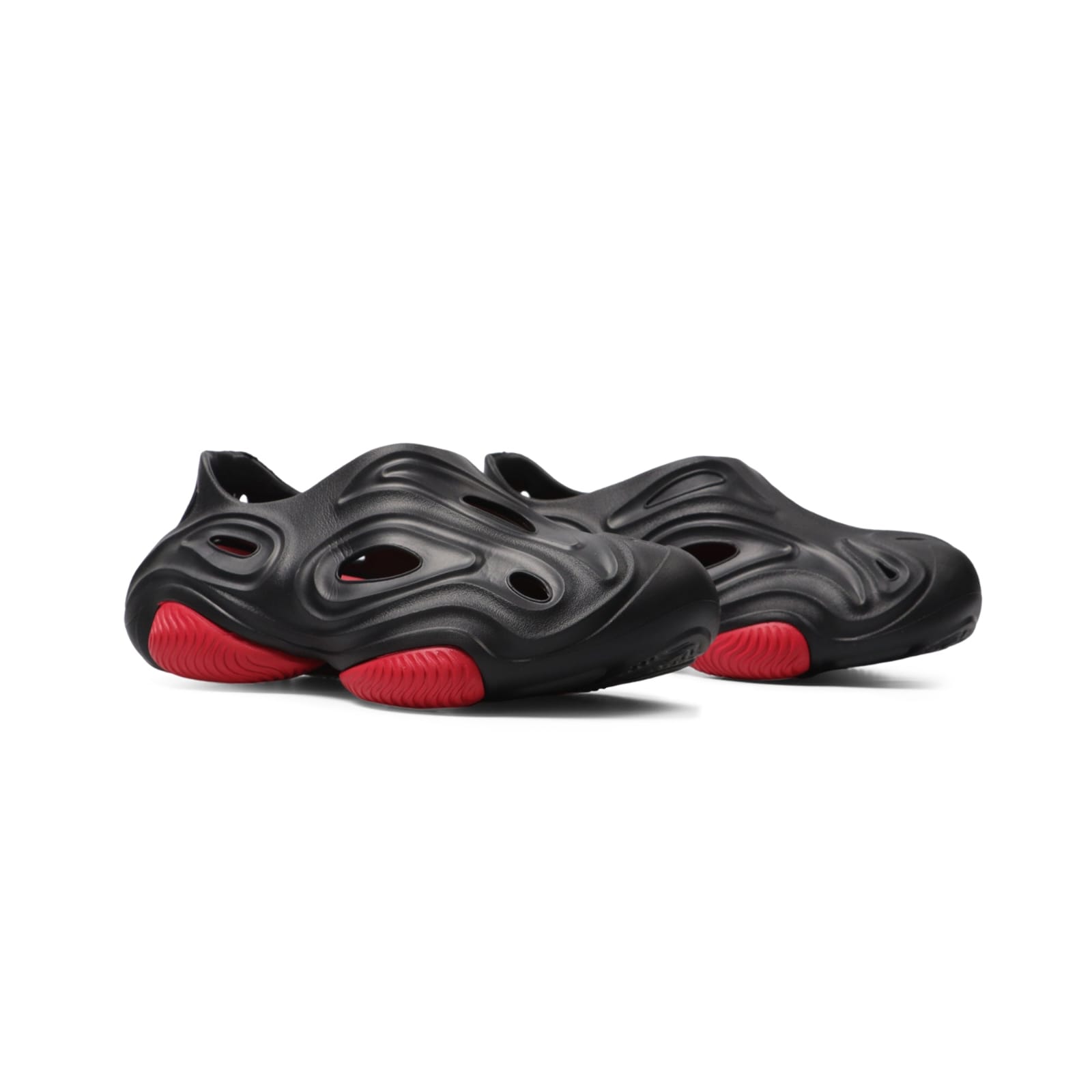 Black and Red Slip-On Foam Sneakers