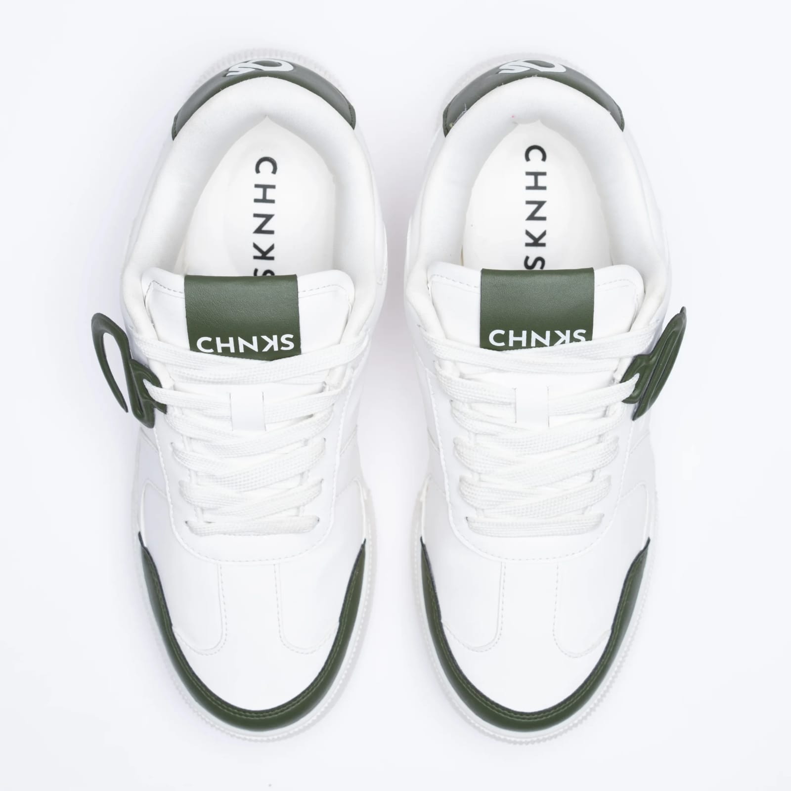 White and Green Sneakers