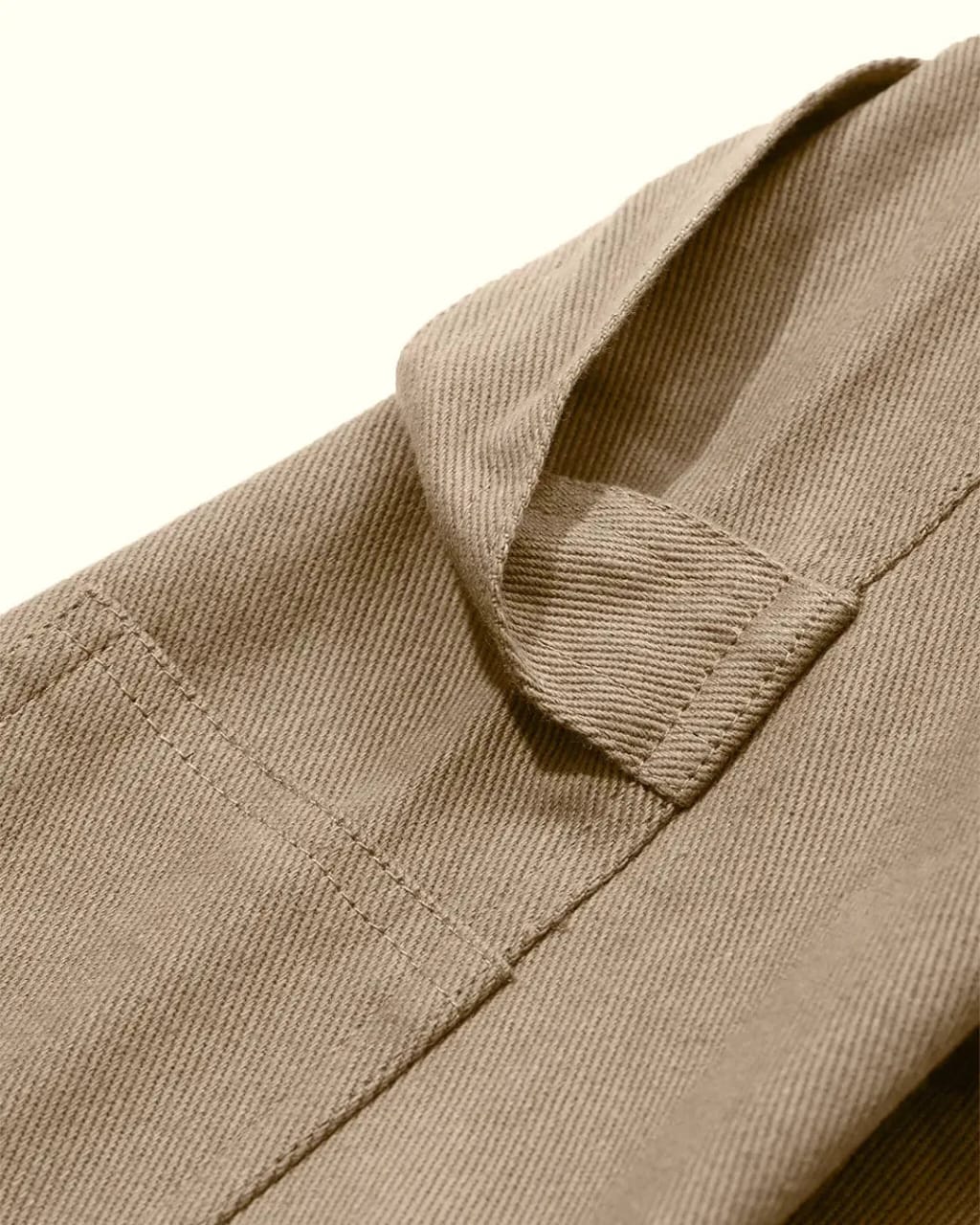 High-Waisted Wide-Leg Khaki Pants