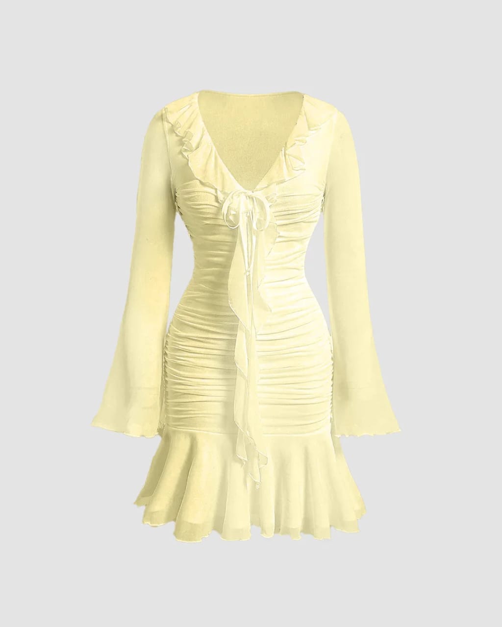 Elegant Yellow Midi Dress
