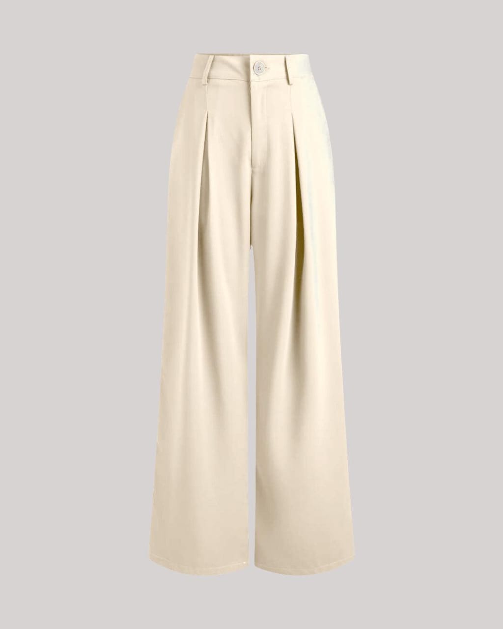 Elegant White Wide-Leg Trousers