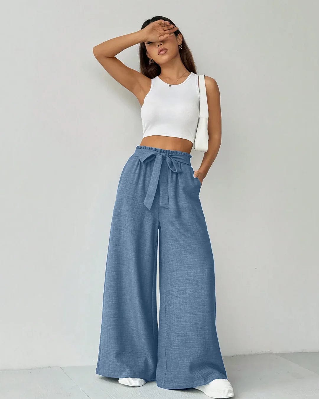 High-waisted Wide Leg Pants