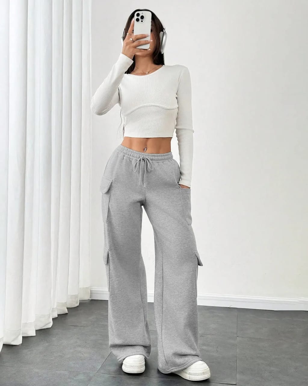 Gray Cargo Pants