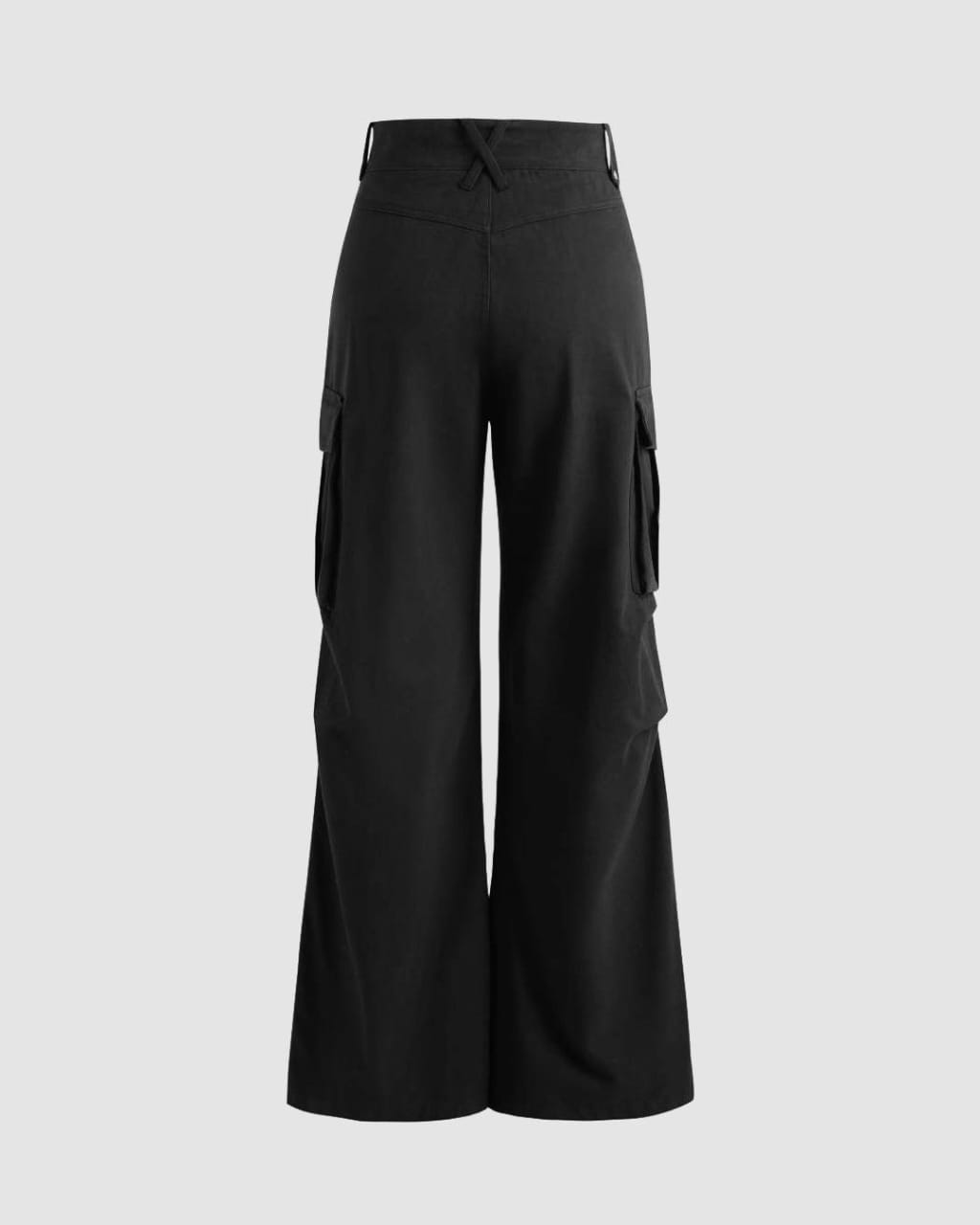 Black Wide Leg Cargo Pants