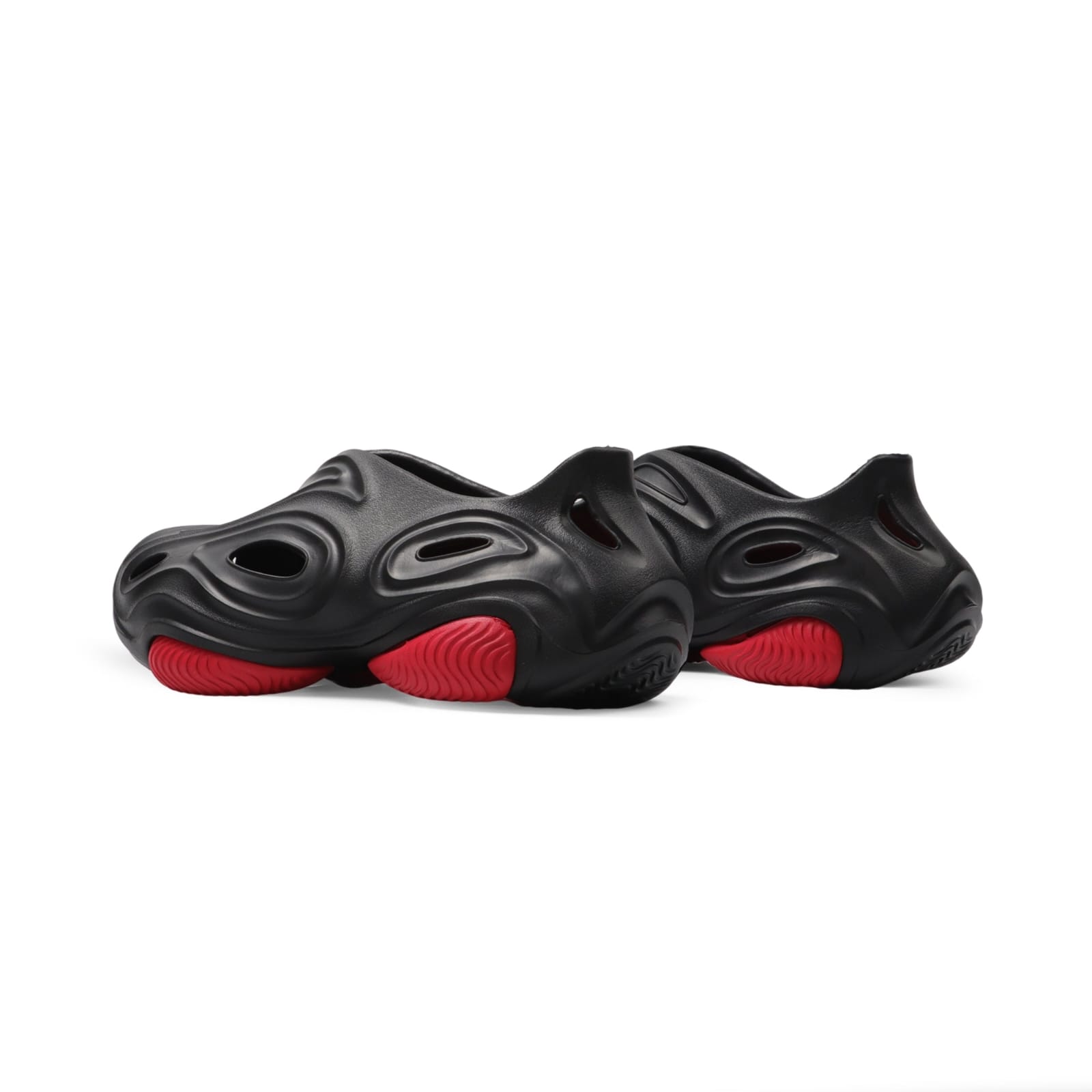Black and Red Slip-On Foam Sneakers