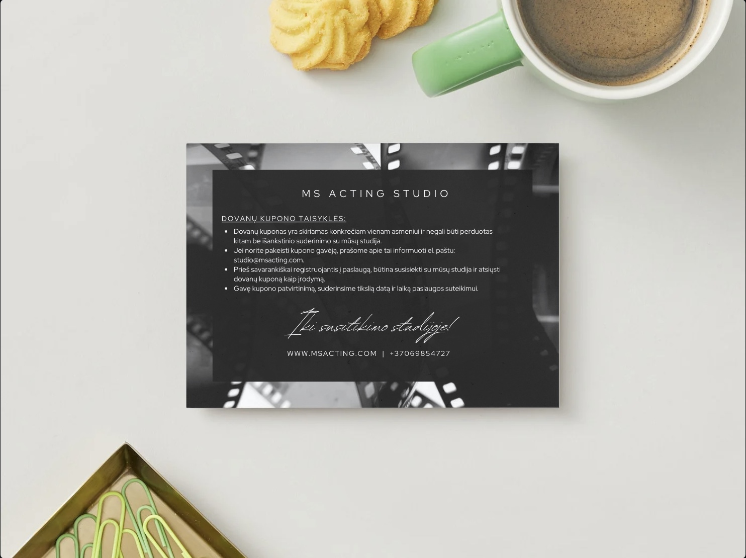 MS ACTING STUDIO - Dovanų kuponas (100€ vertės)