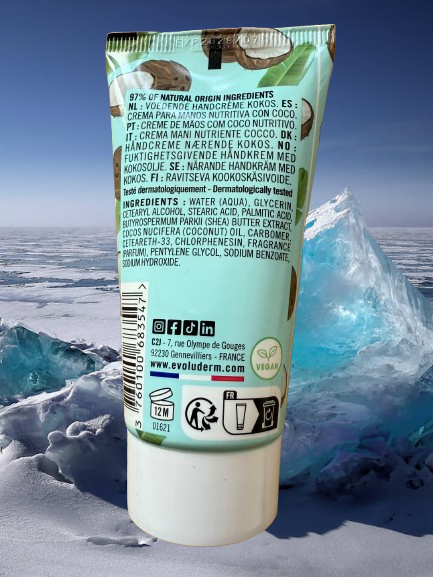 Crème mains nourrissante coco Evoluderm