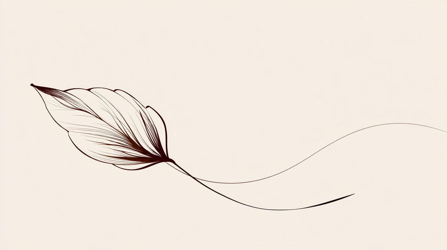 Minimalist Single Leaf Line Art – Elegant Botanical Wall Print