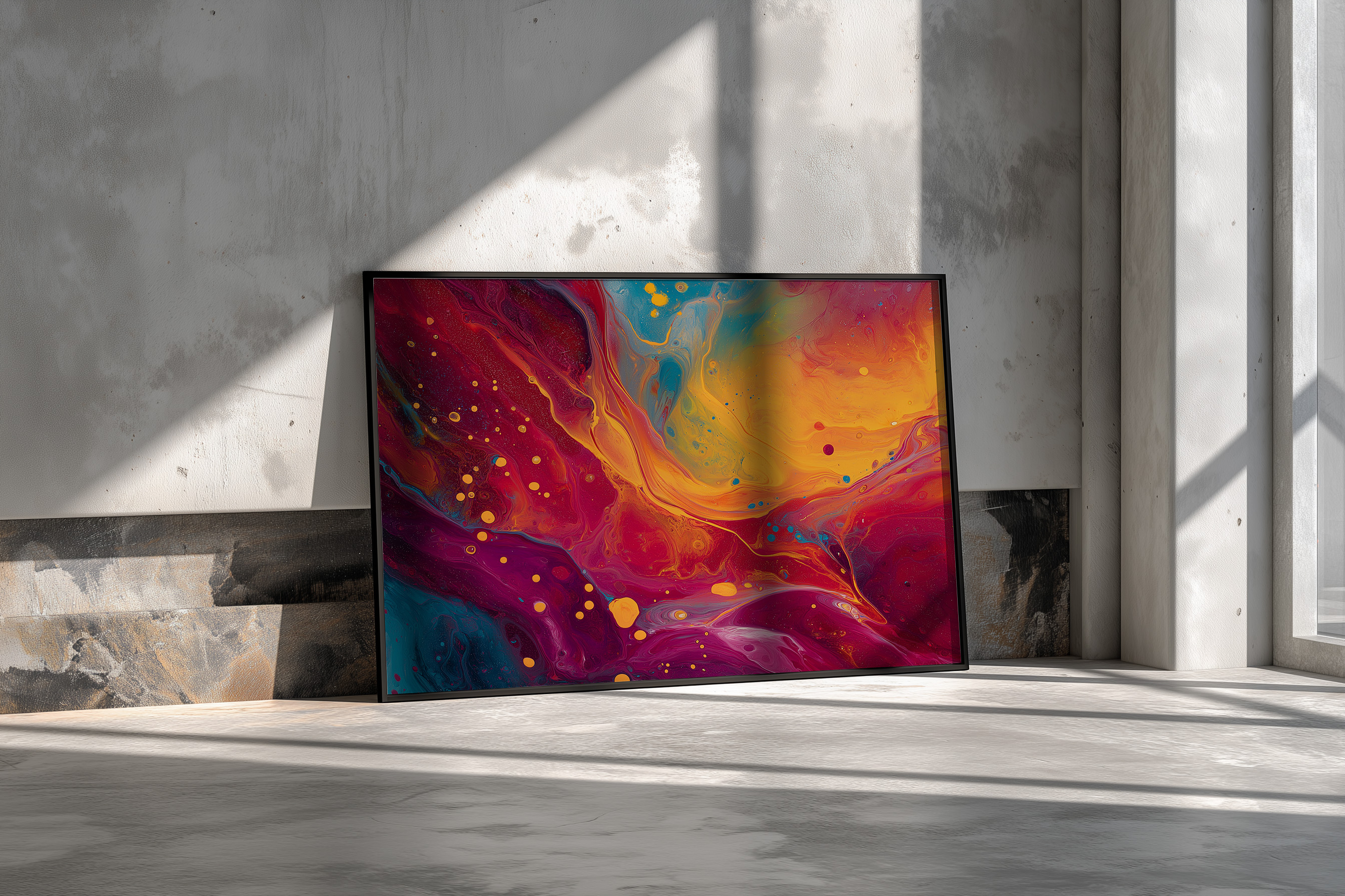 Vibrant Fluid Abstract Art – Modern Color Explosion