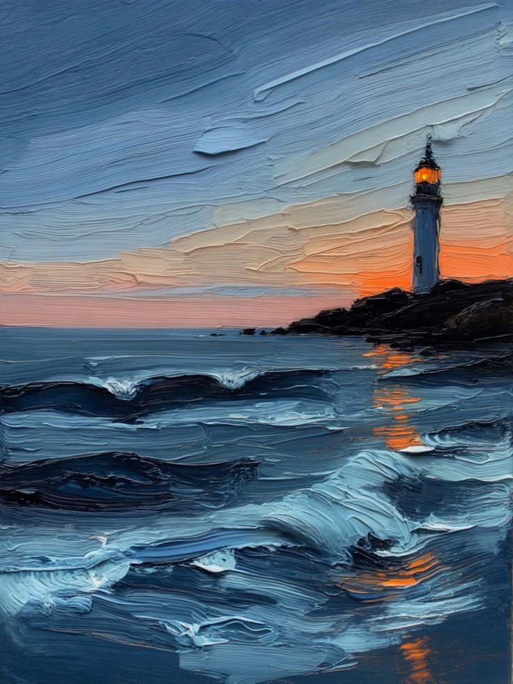 Lighthouse Serenity at Dusk