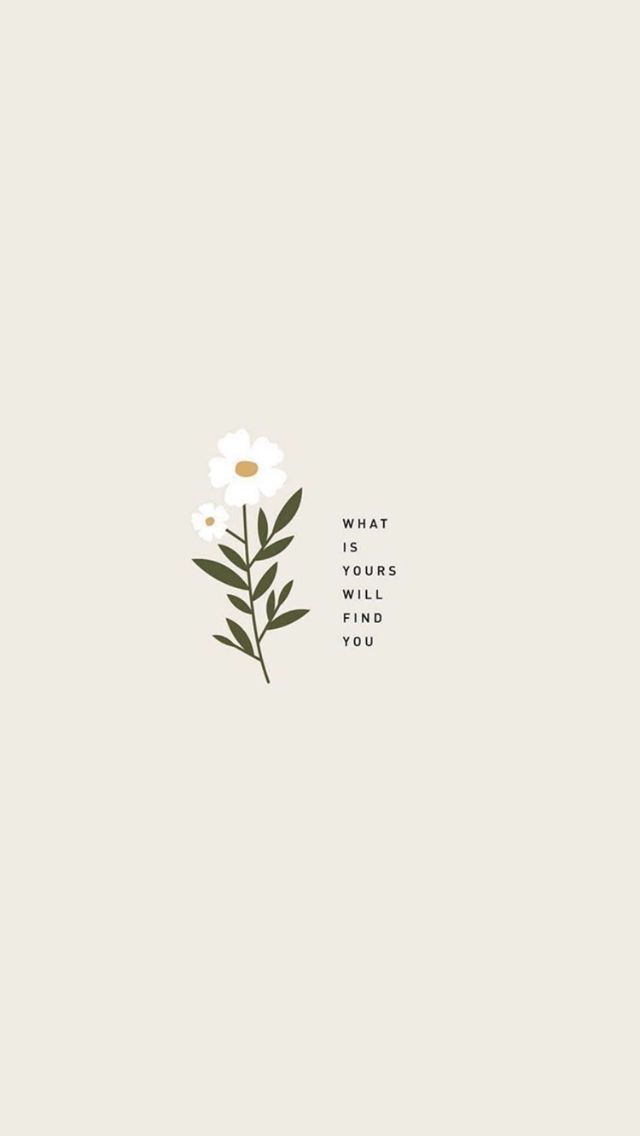 What Is Yours Will Find You Wall Art – Minimal Floral Inspirational Quote Print