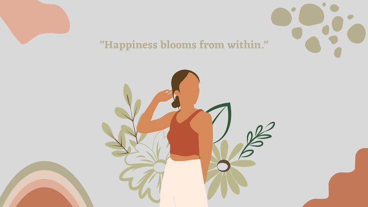 Inspirational Quote Wall Art – “Happiness Blooms from Within”