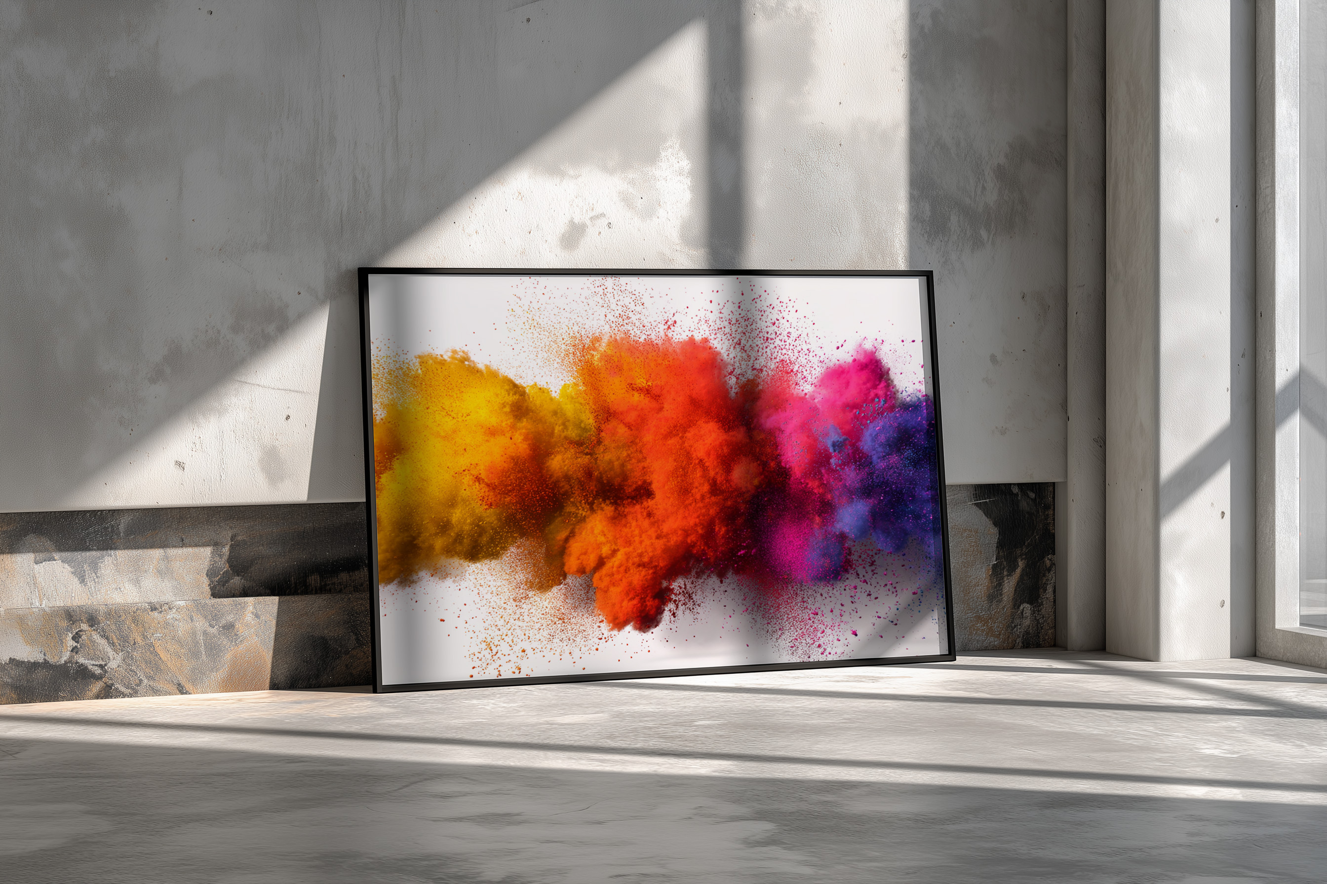 Abstract Color Explosion Wall Art
