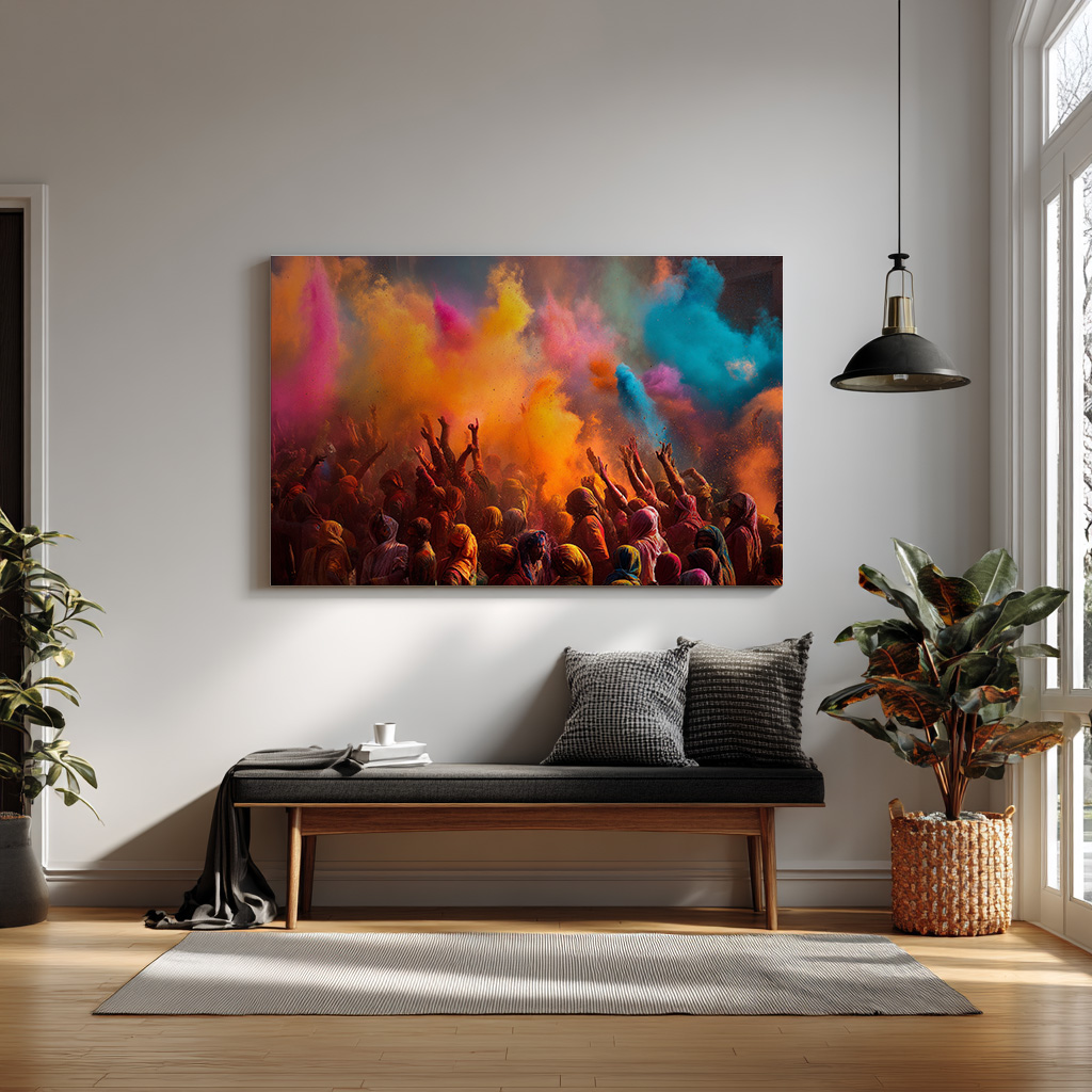 Holi Festival Color Celebration Wall Art
