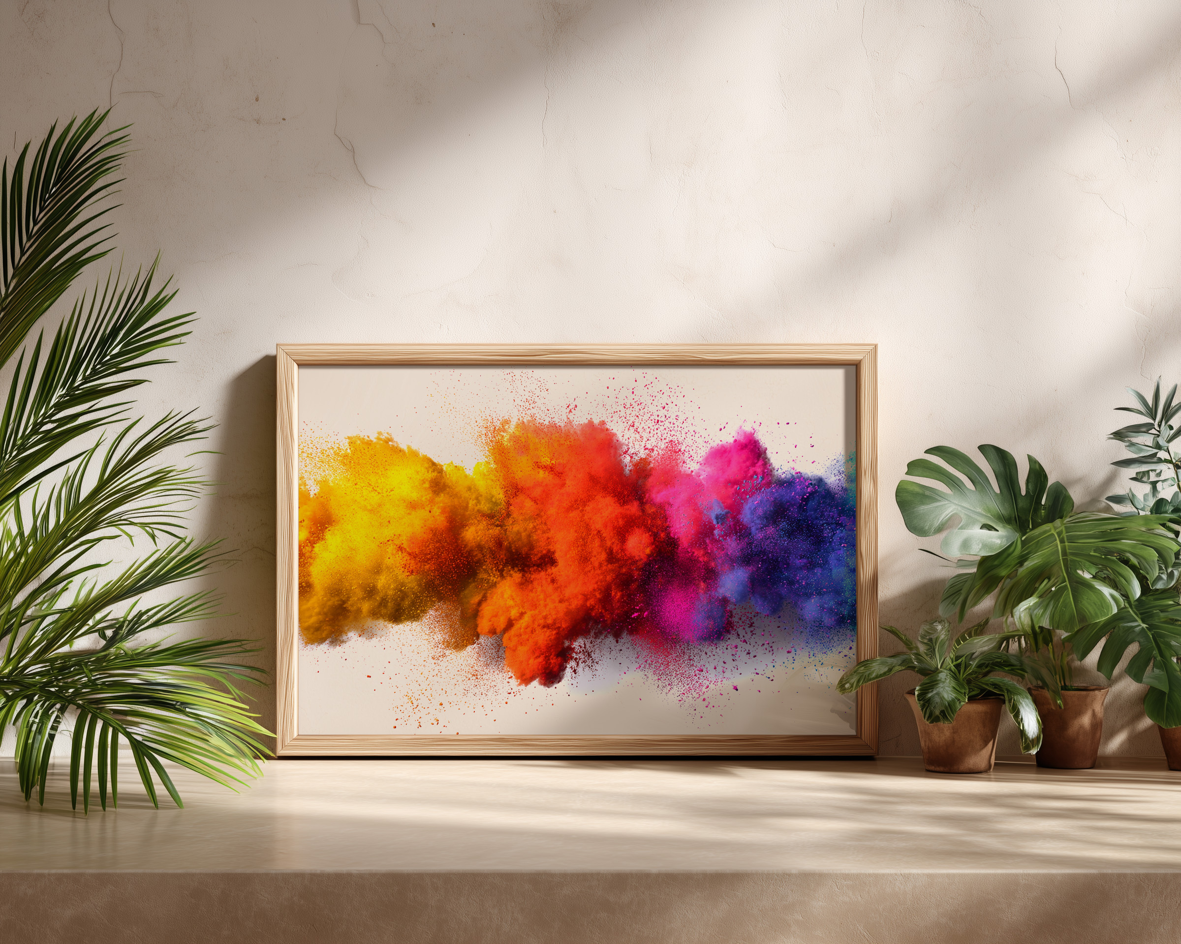 Abstract Color Explosion Wall Art