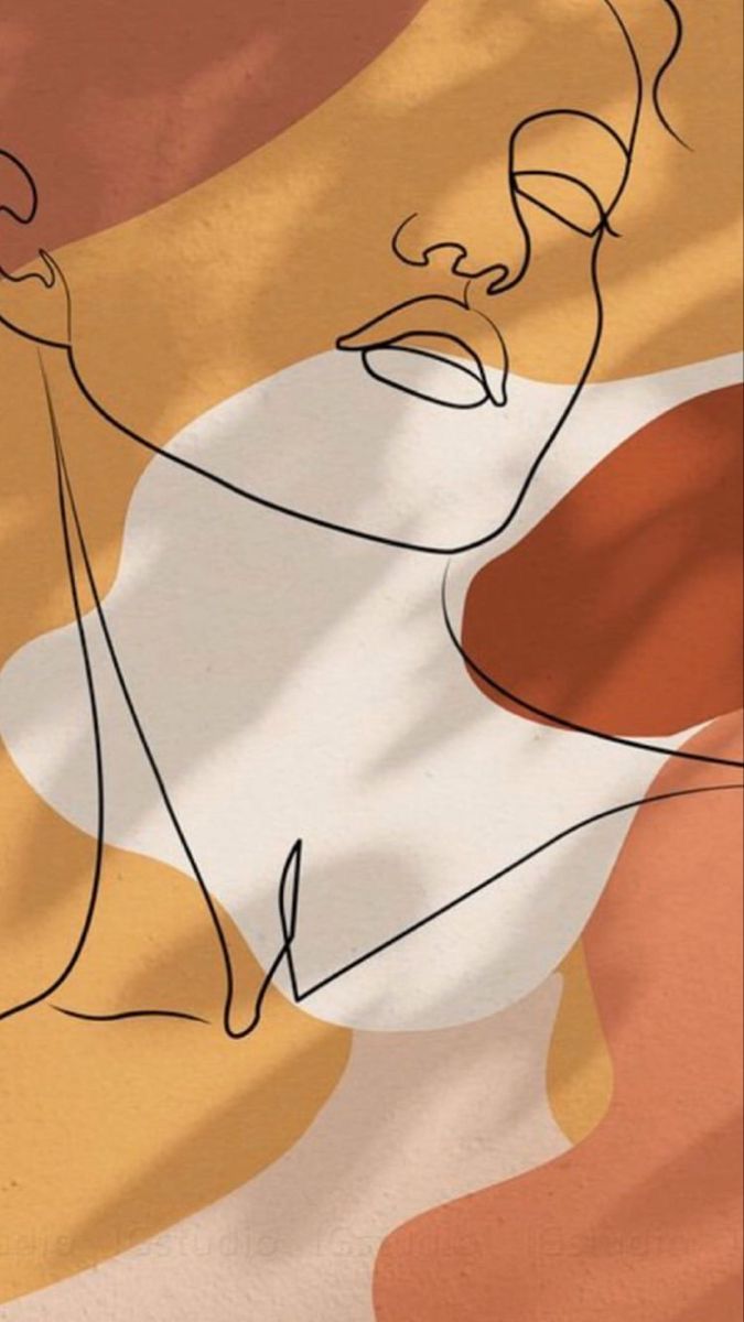 Minimal Abstract Line Art Portrait – Modern One-Line Face Drawing Wall Art