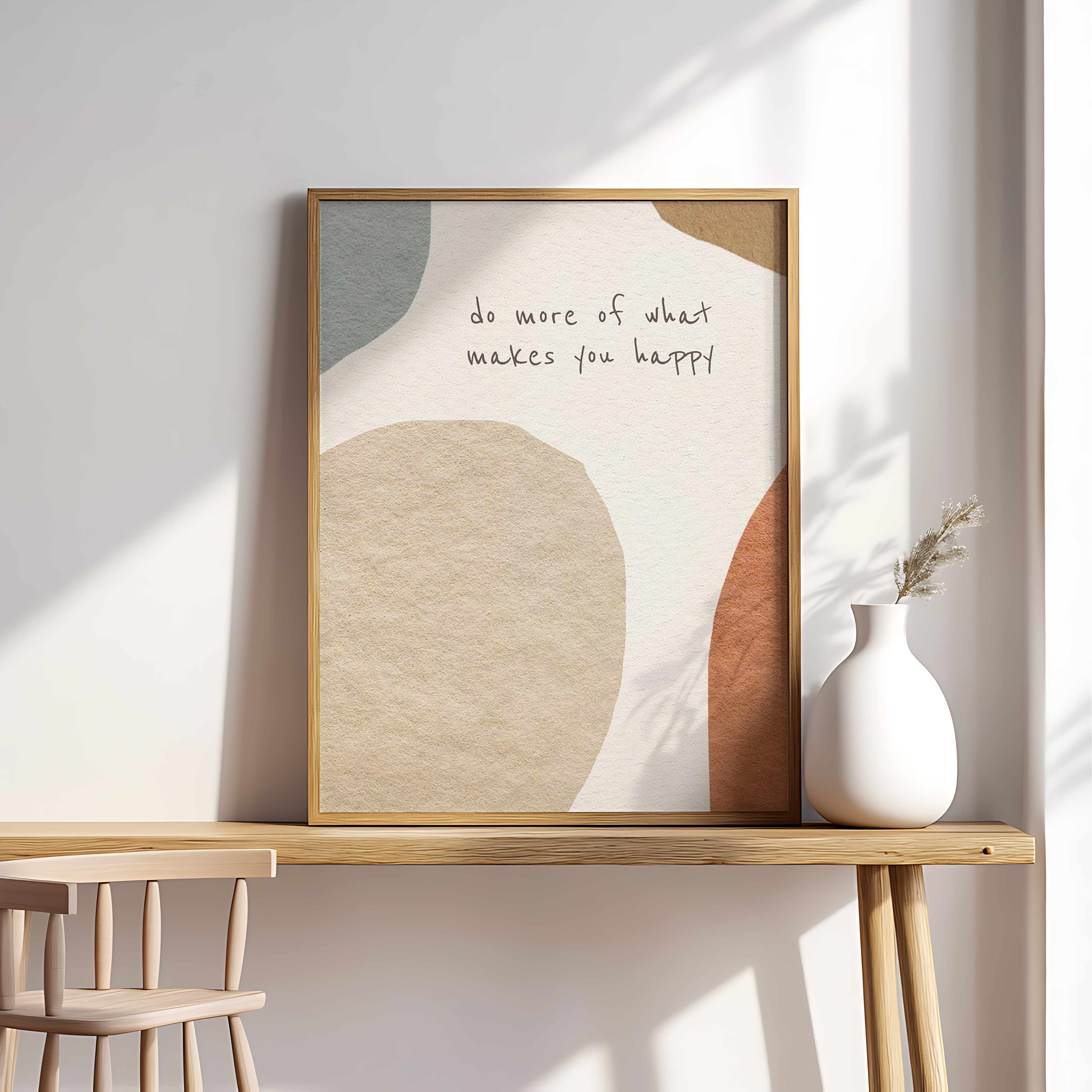 Do More of What Makes You Happy Wall Art – Minimalist Inspirational Quote Print