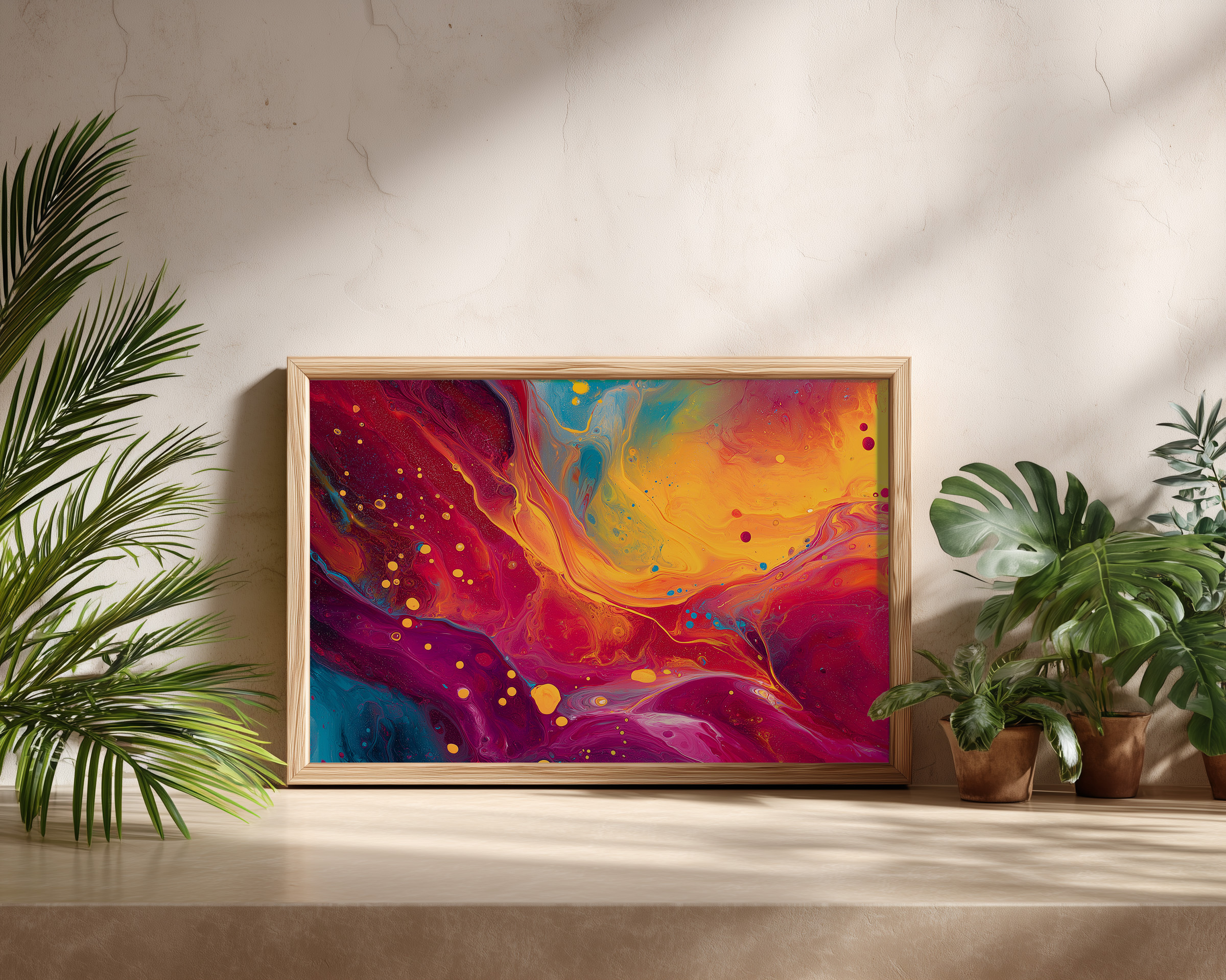 Vibrant Fluid Abstract Art – Modern Color Explosion
