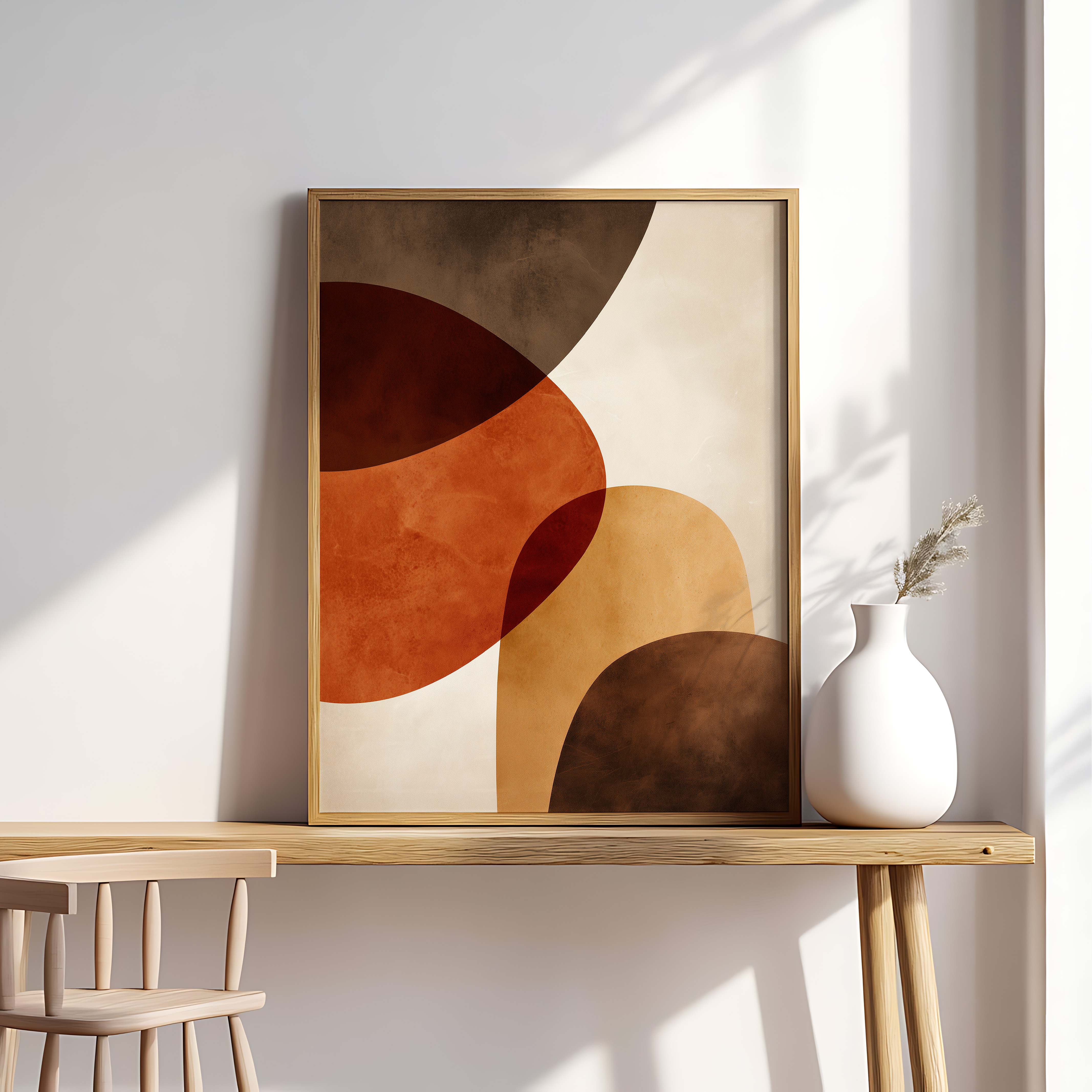 Terracotta Harmony – Abstract Earth Tone Wall Art