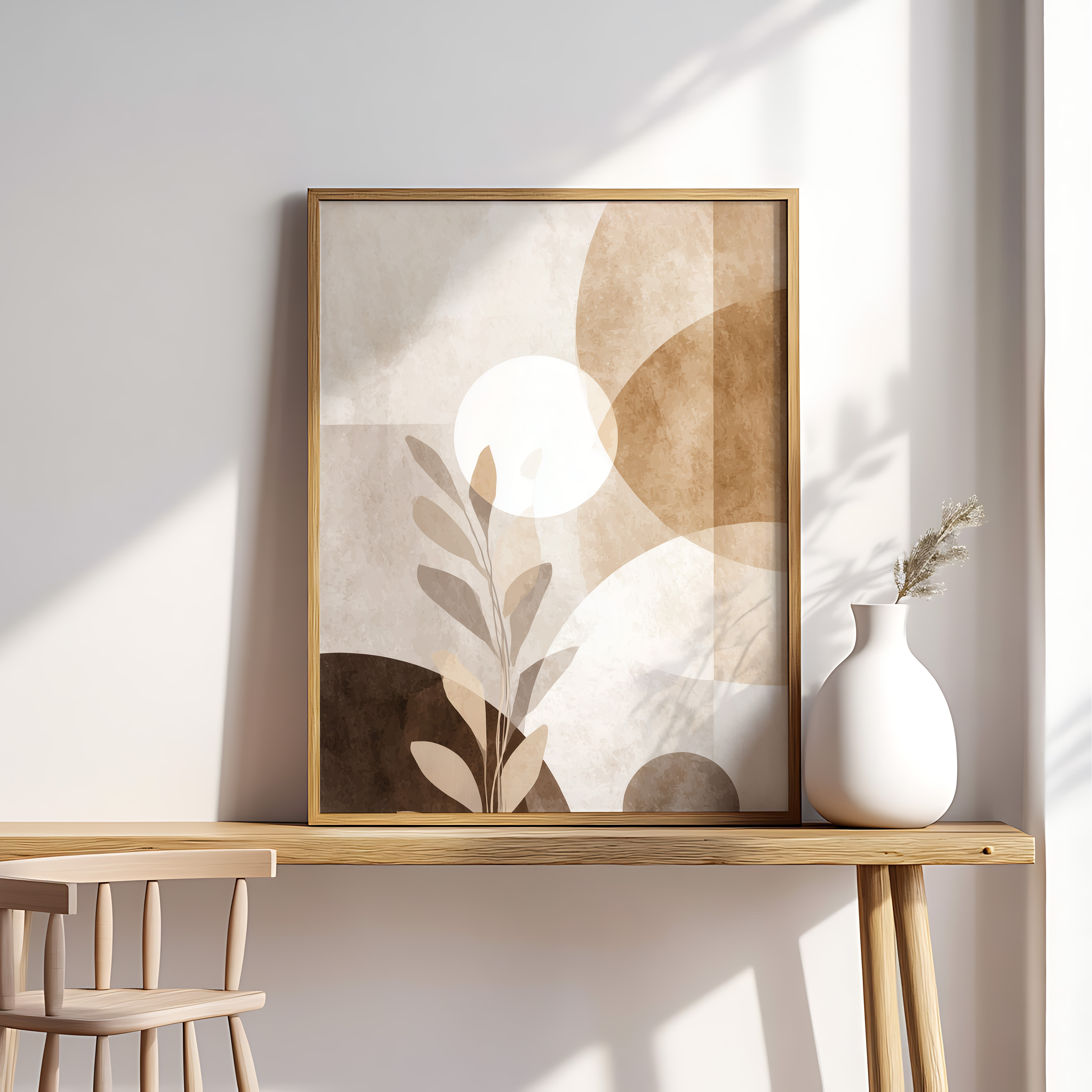 Minimalist Boho Leaf Art