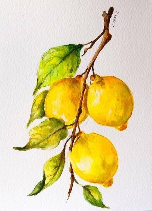 Golden Lemons – Fresh Citrus Watercolor Wall Art