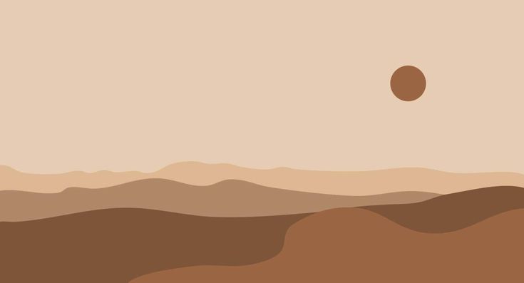 Desert Haze – Minimalist Earth-Tone Landscape Wall Art