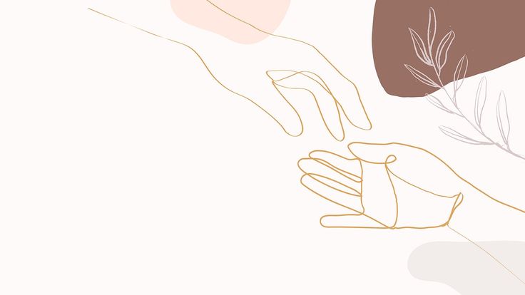 Minimalist Line Art Hands – Abstract Connection & Togetherness Wall Print