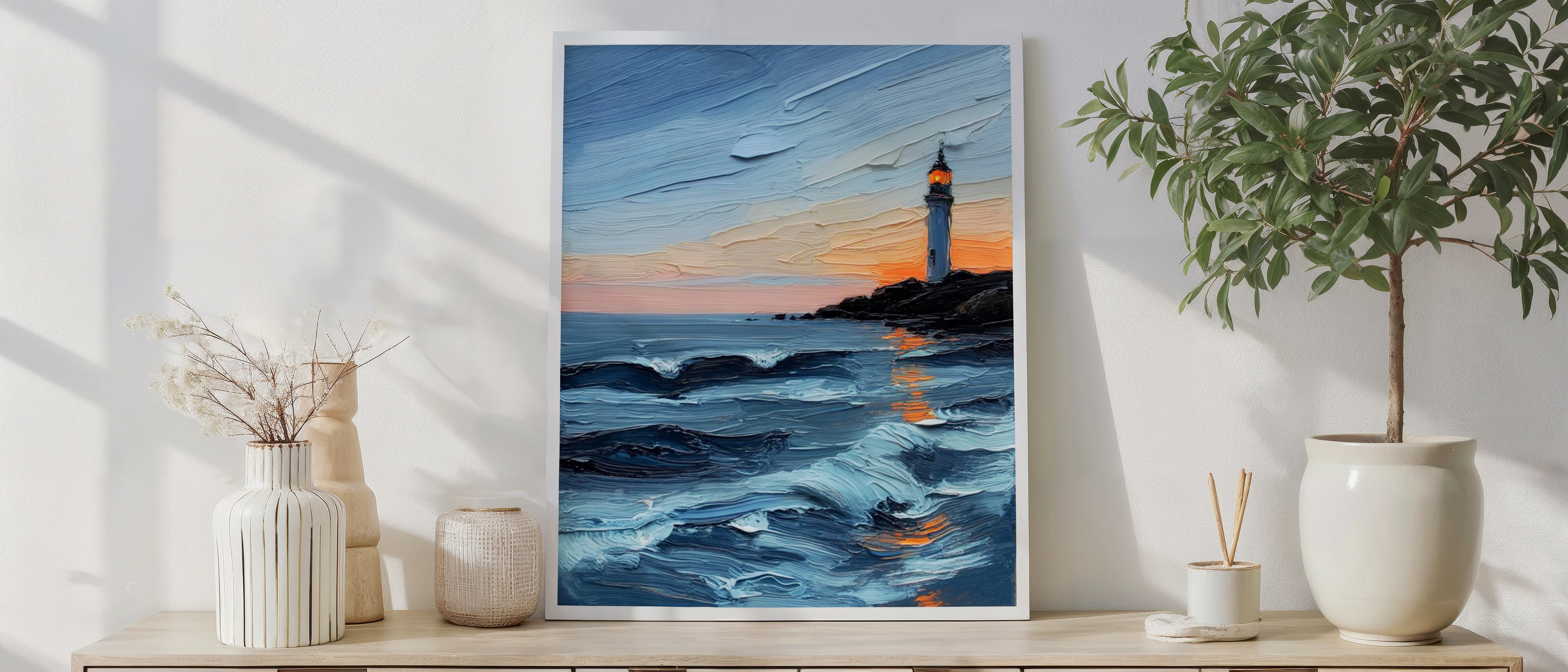 Lighthouse Serenity at Dusk