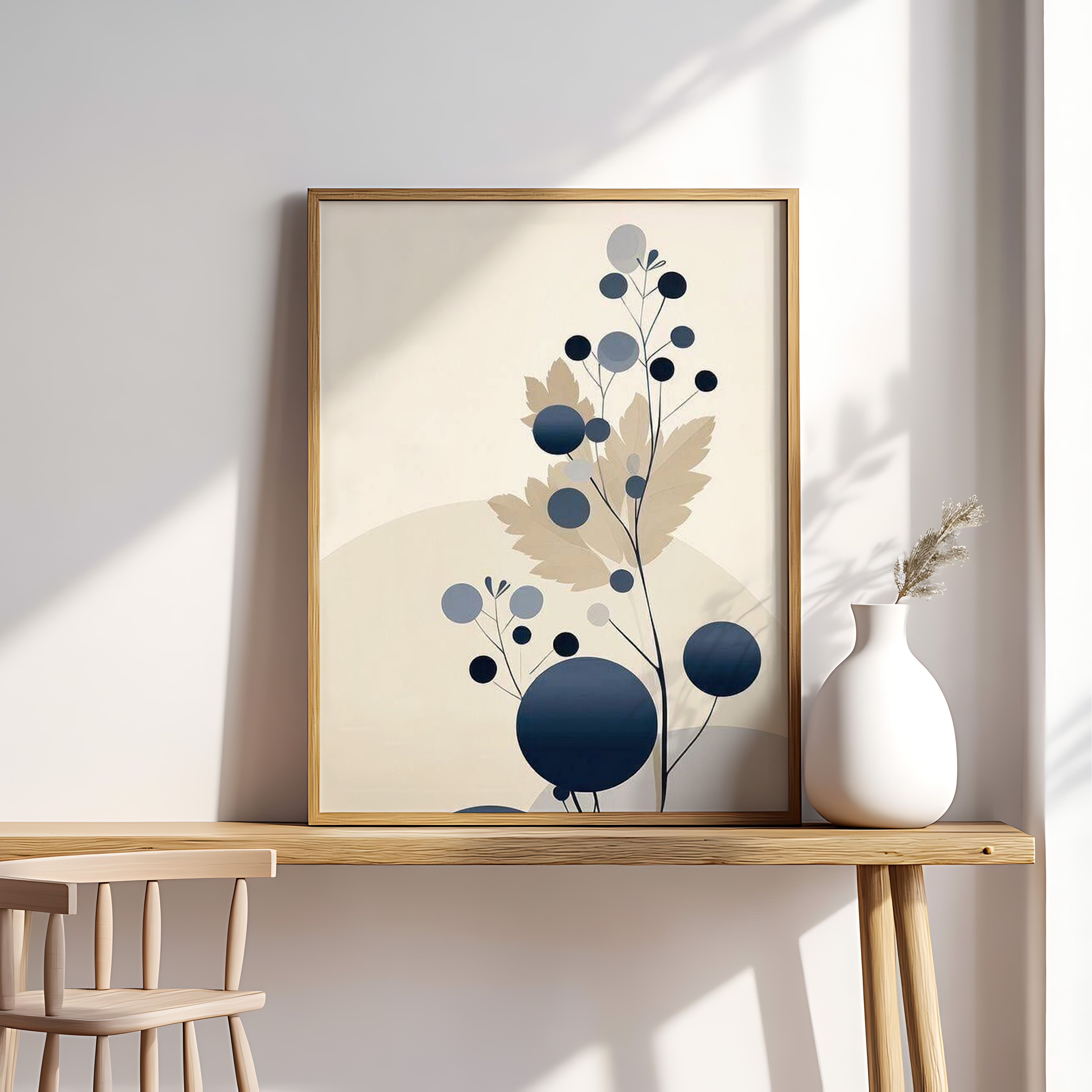 Stylish Woman Illustration Art Print – Modern Boho Wall Décor
