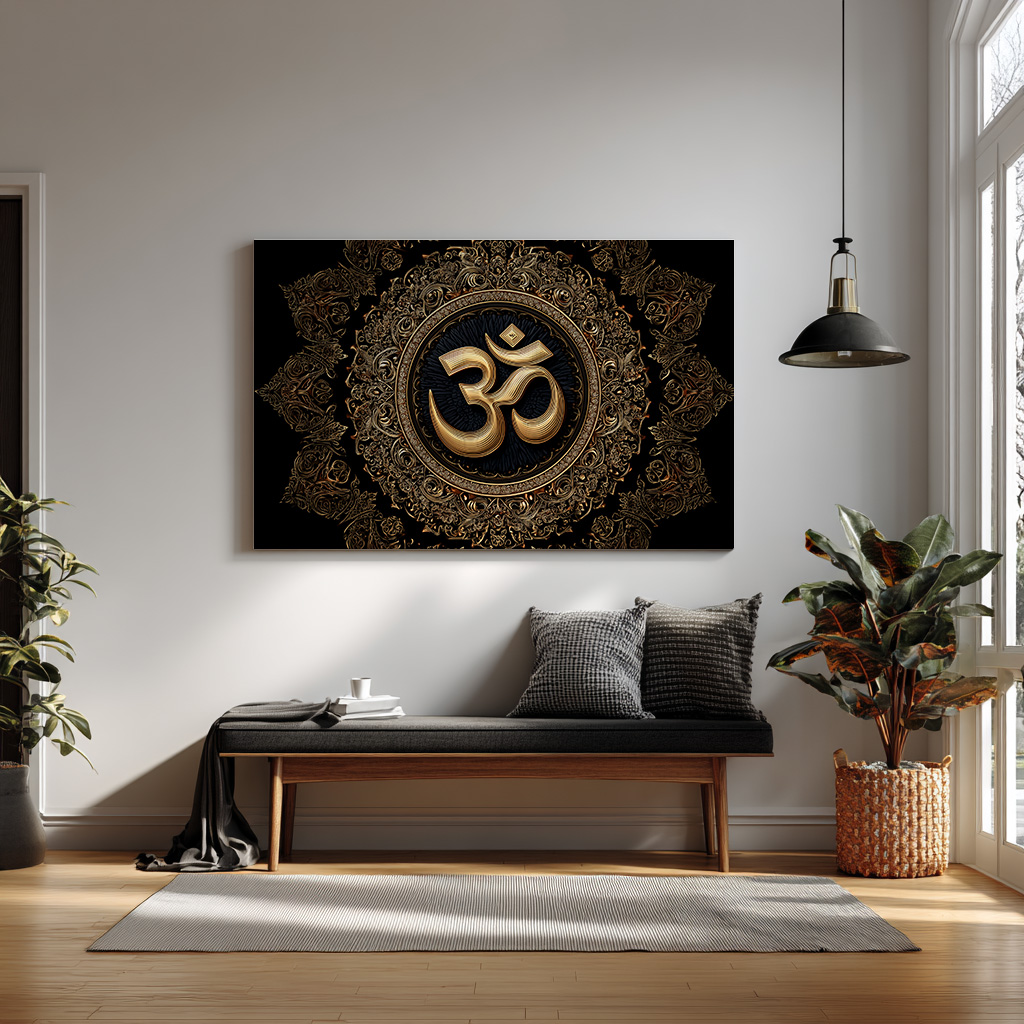 Golden Om Mandala