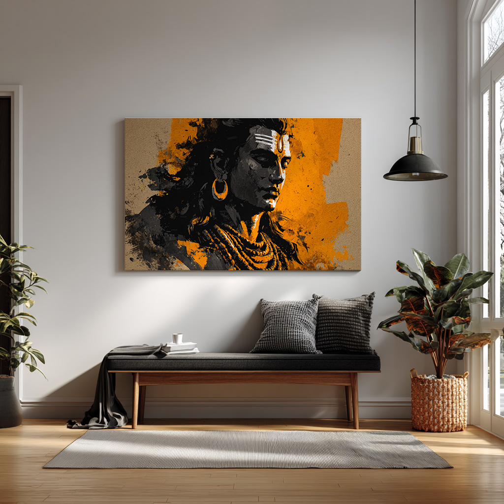 Lord Shiva Abstract Portrait Art