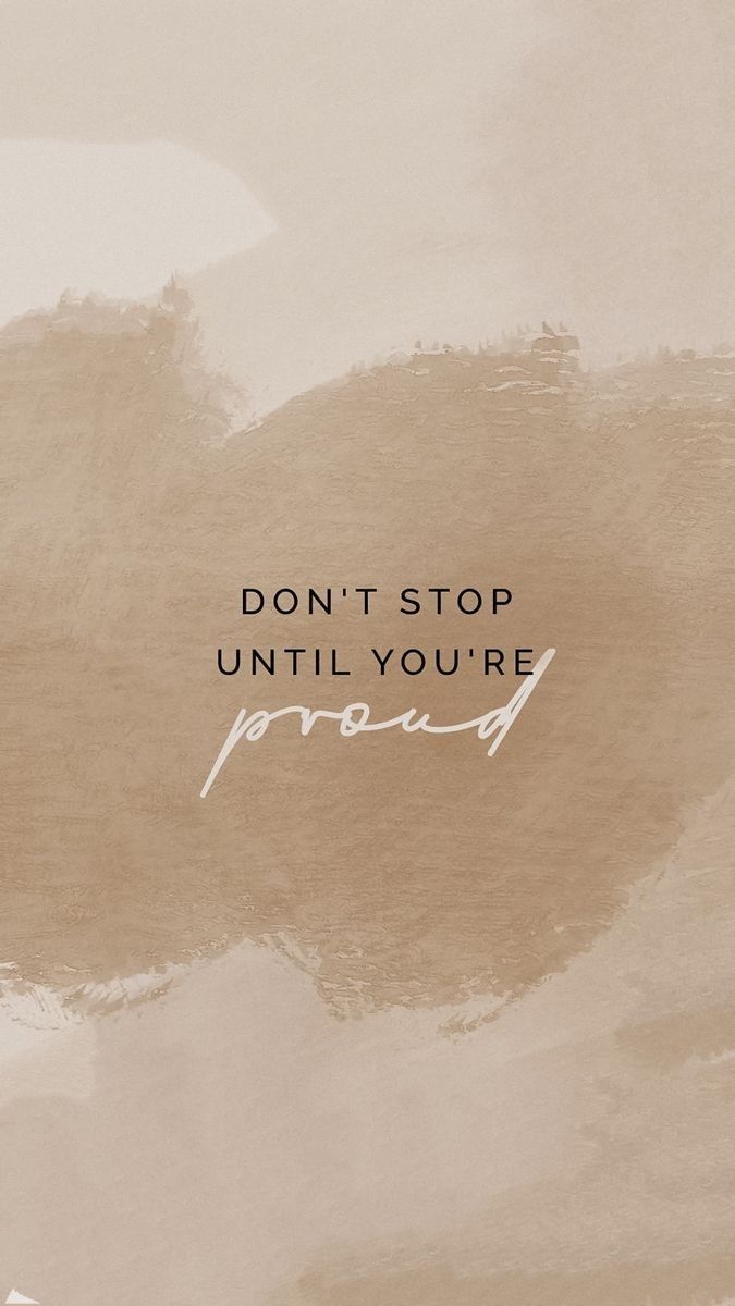 Don’t Stop Until You’re Proud Wall Art – Minimal Motivational Quote Print