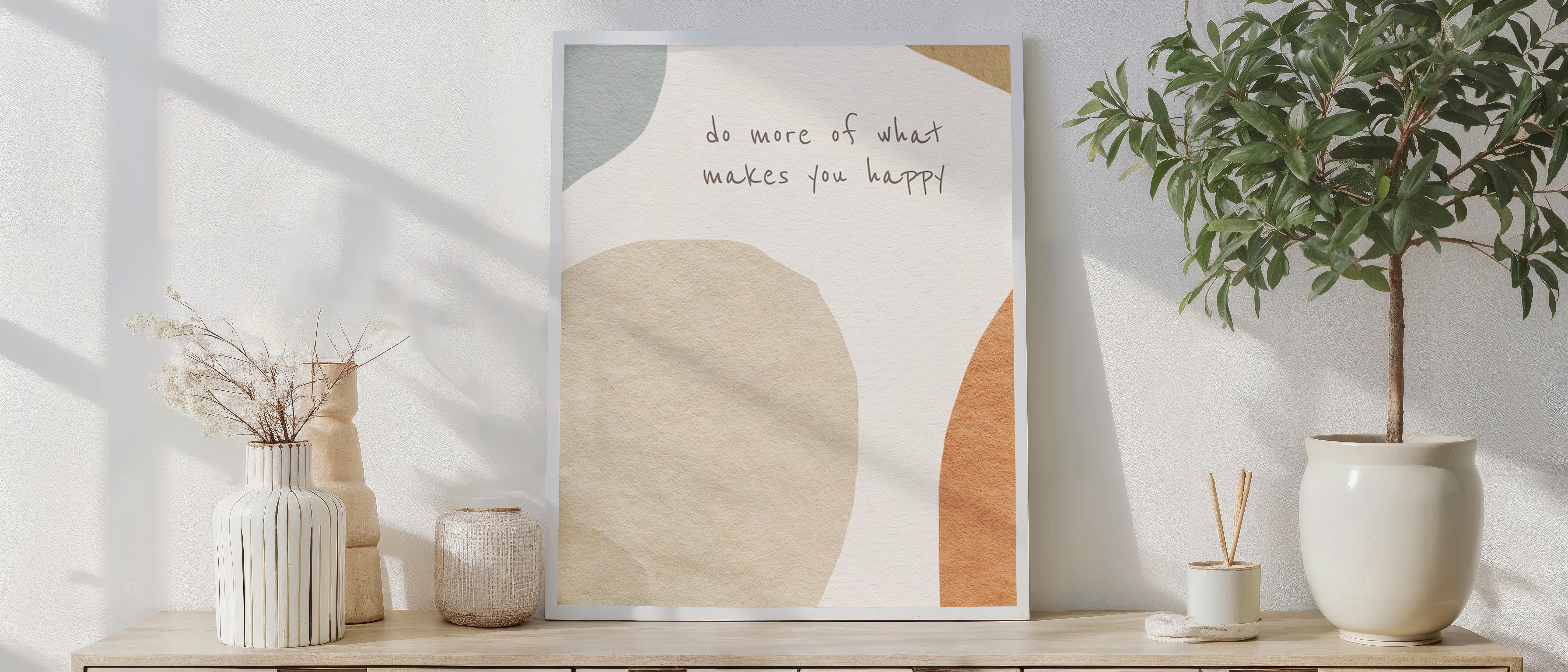 Do More of What Makes You Happy Wall Art – Minimalist Inspirational Quote Print