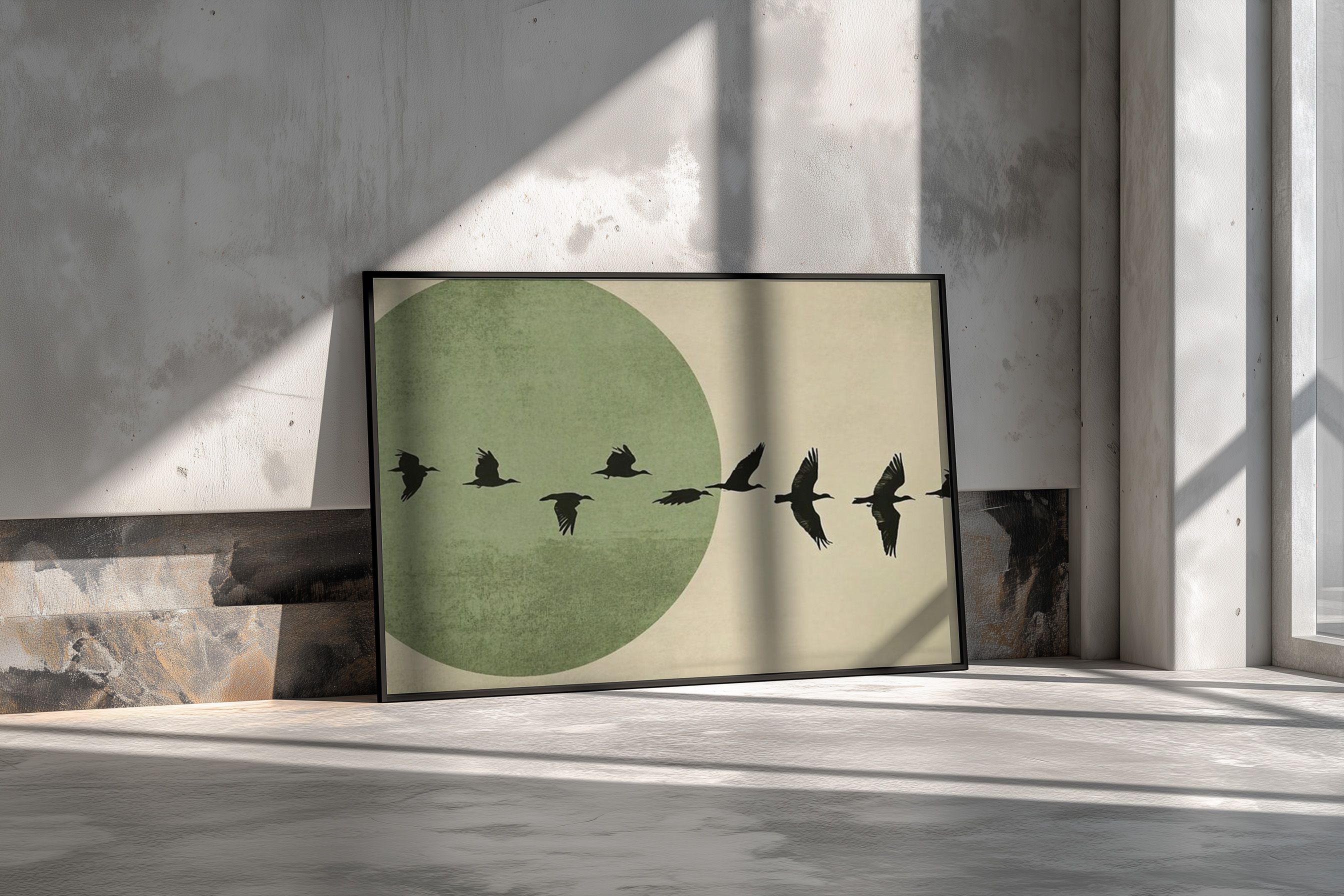 Minimalist Bird Silhouette Art Print – Modern Nature Wall Décor