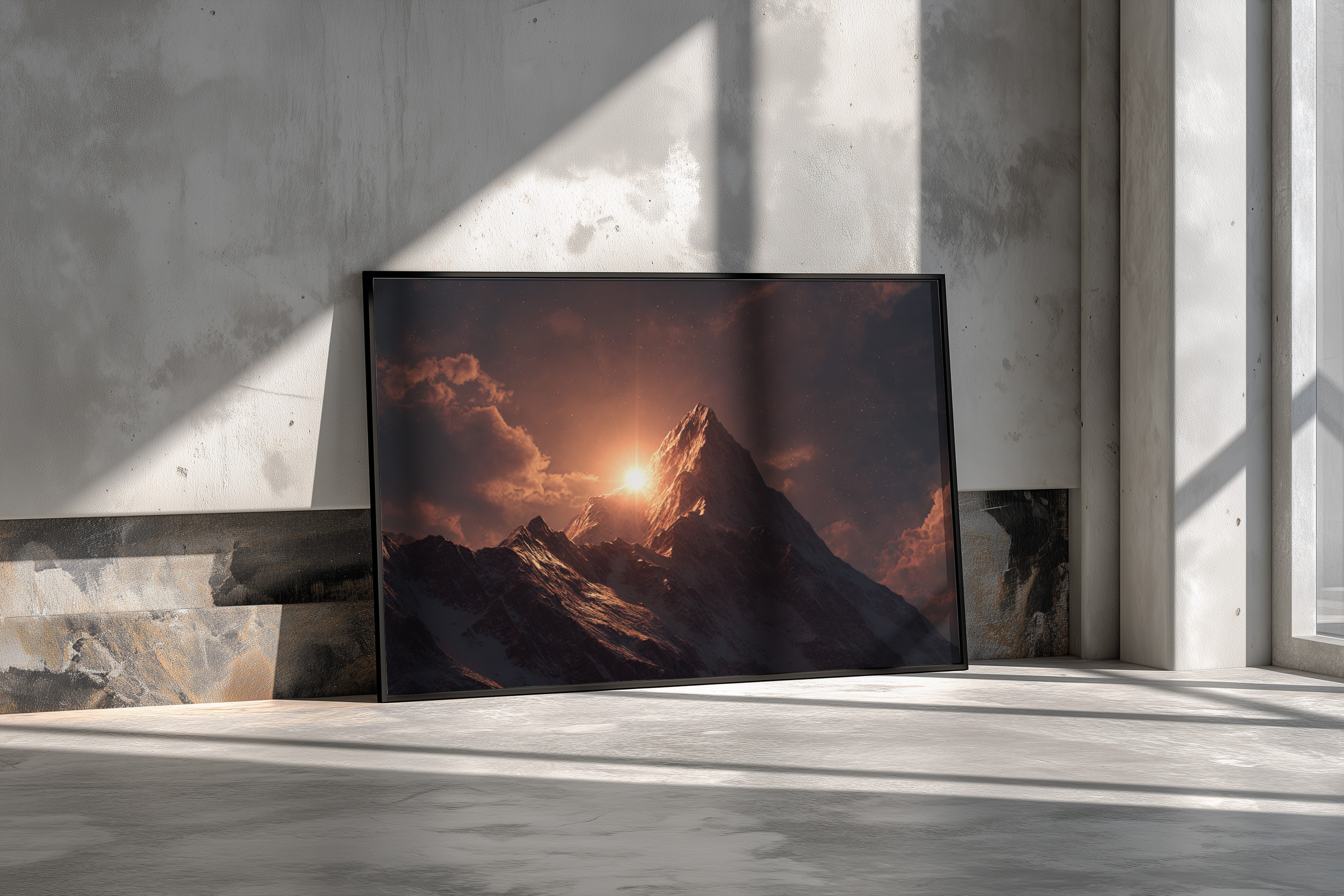 Eternal Dawn – Majestic Sunrise Mountain Wall Art