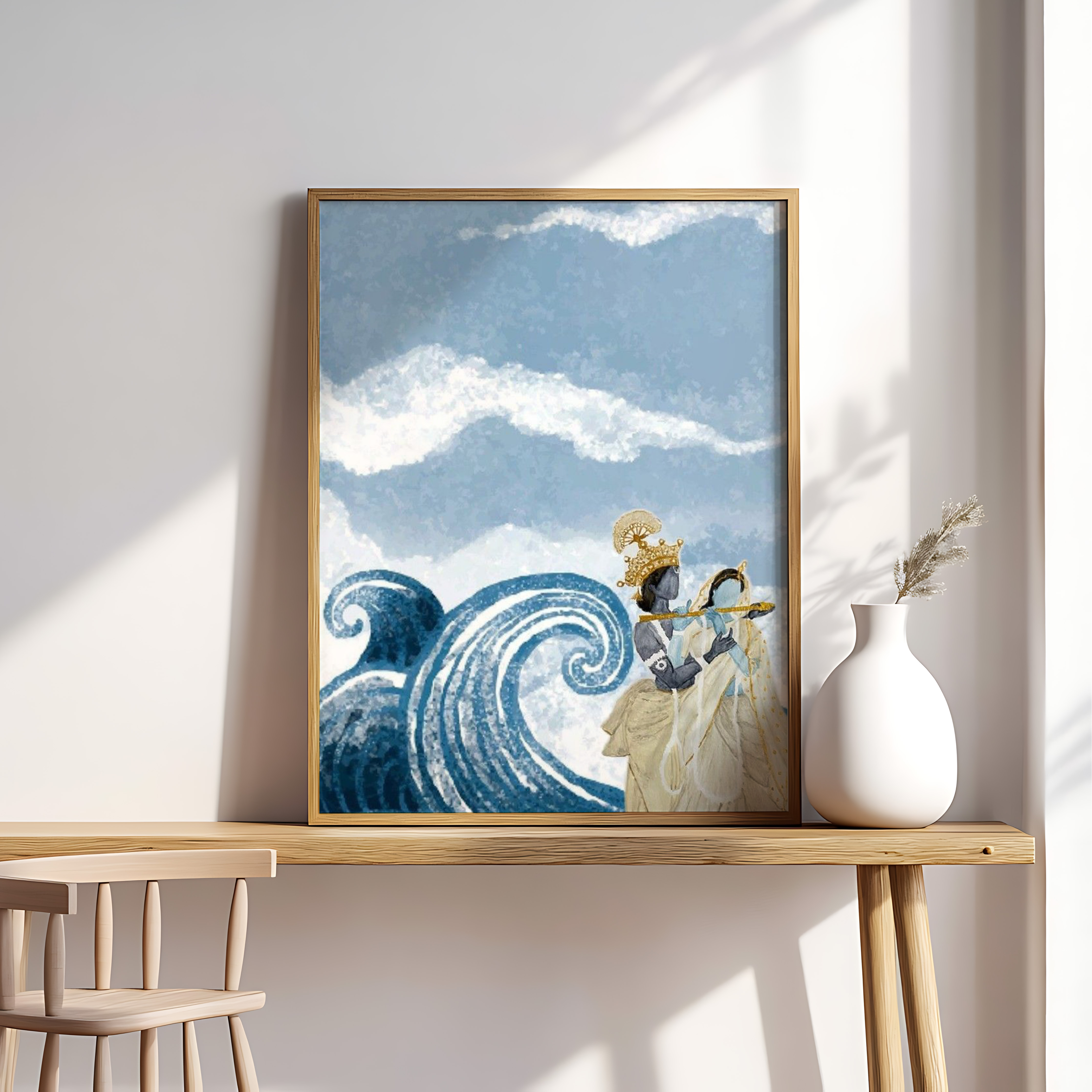 Krishna Radha Ocean Love Art