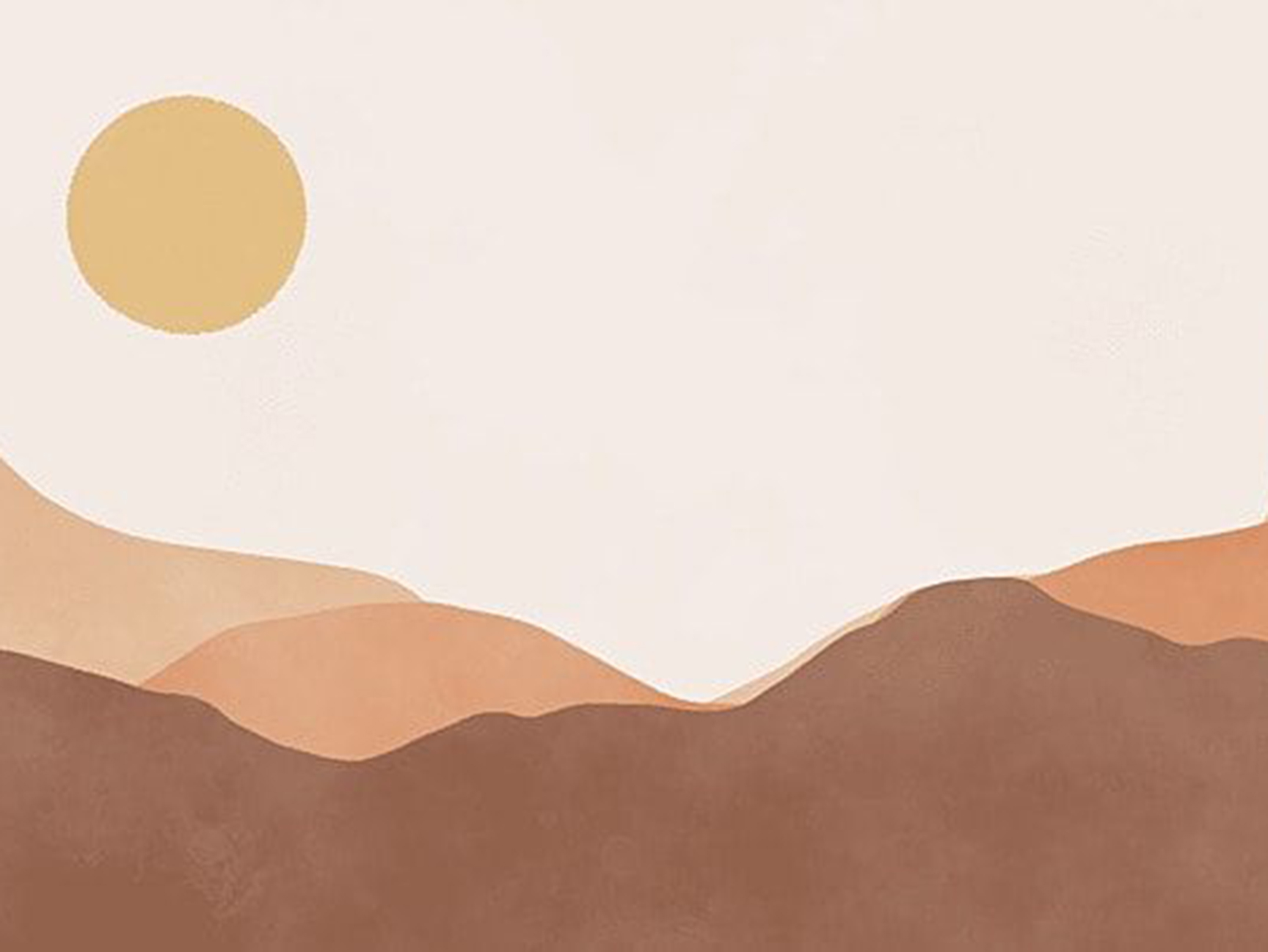 Boho Desert Landscape Art Print – Minimalist Earth Tone Wall Décor