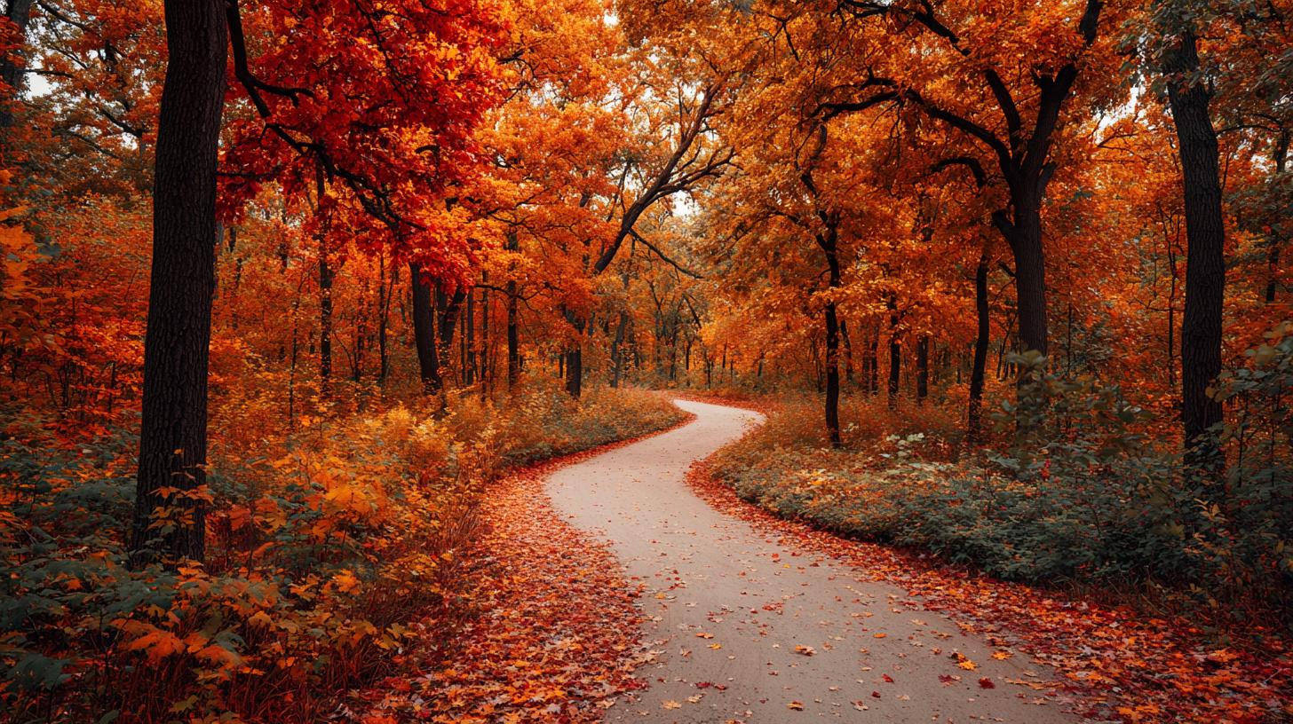 Autumn Journey – Golden Forest Pathway Wall Art