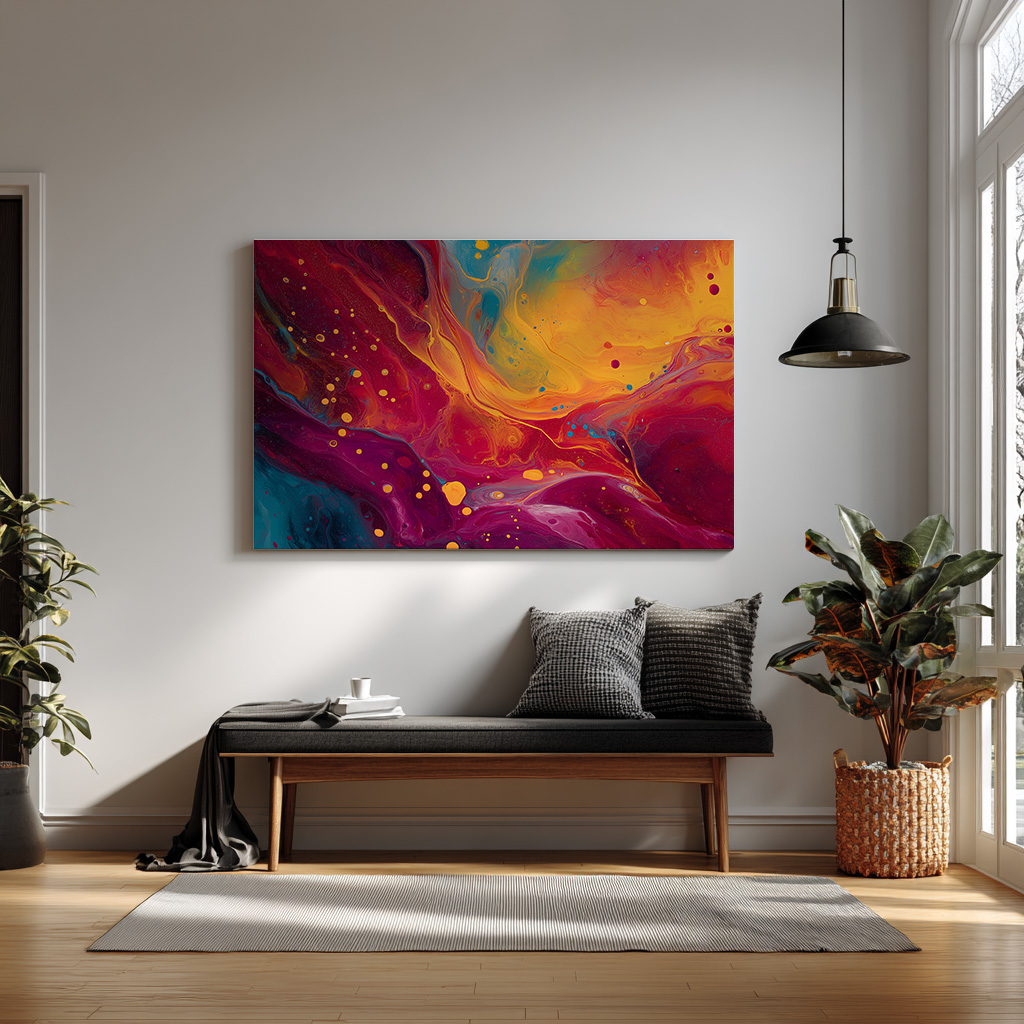 Vibrant Fluid Abstract Art – Modern Color Explosion