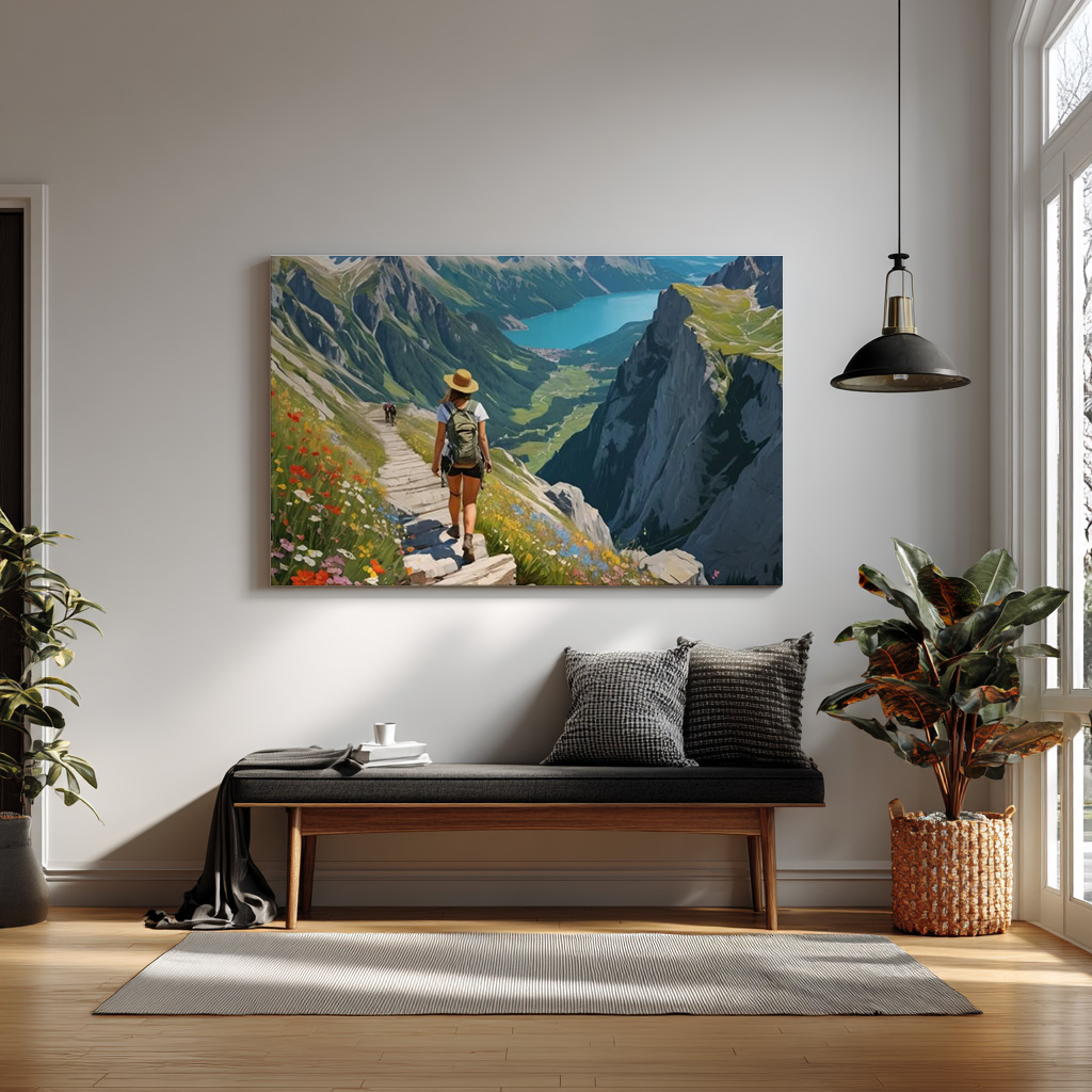 Alpine Escape – Scenic Mountain Path Adventure Wall Art