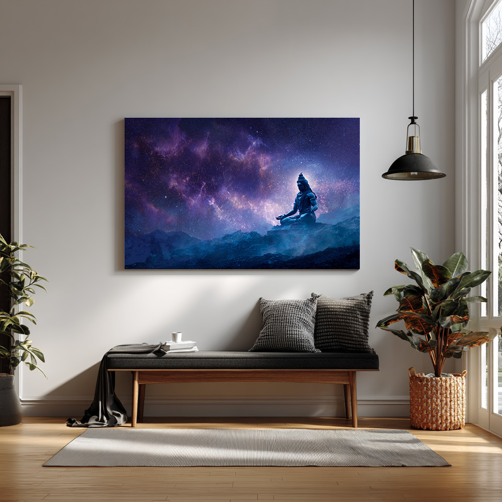 Shiva in Cosmic Meditation – Guardian of the Infinite Night