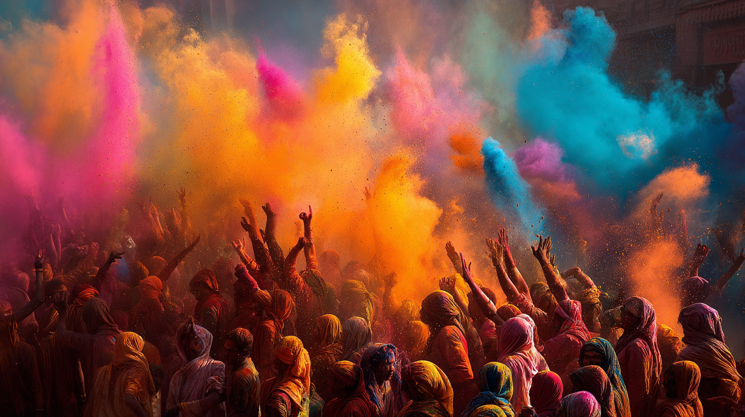 Holi Festival Color Celebration Wall Art