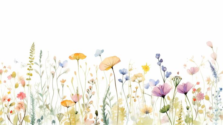 Whispers of Spring – Delicate Wildflower Watercolor Wall Art