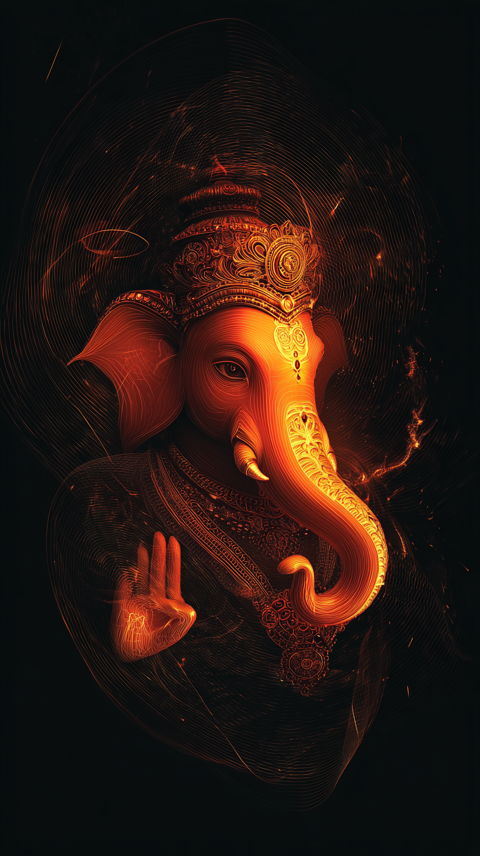 Divine Ganesha Energy Wall Art